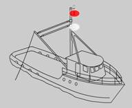 display “fishing lights” consisting of an all-round red over all-round white light when working fishing apparatus that restricts maneuverability.