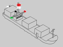 Picture nav lights fishing making way