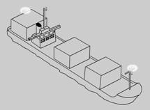 Vessel anchored displaying anchor lights