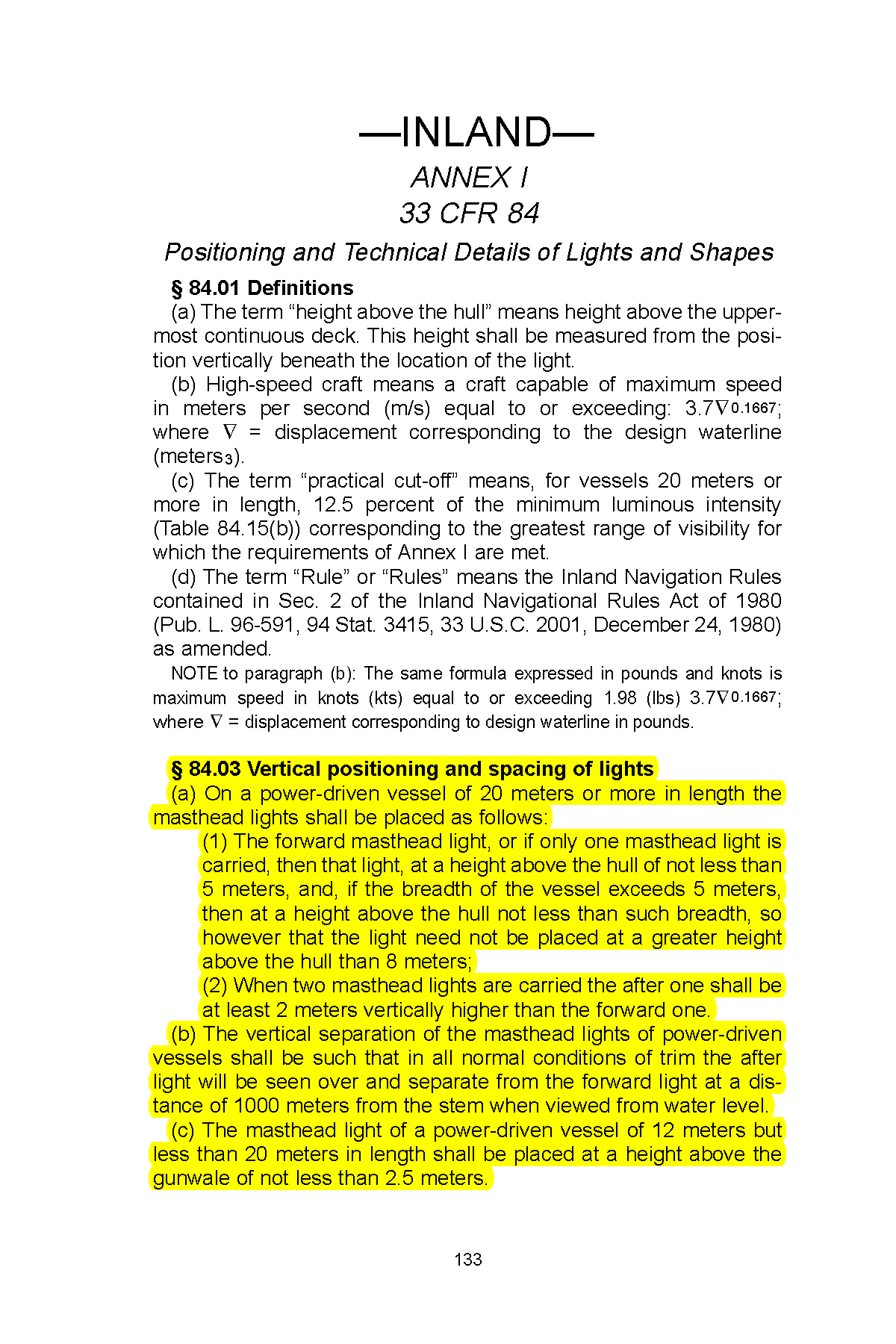 Image of applicable regulation