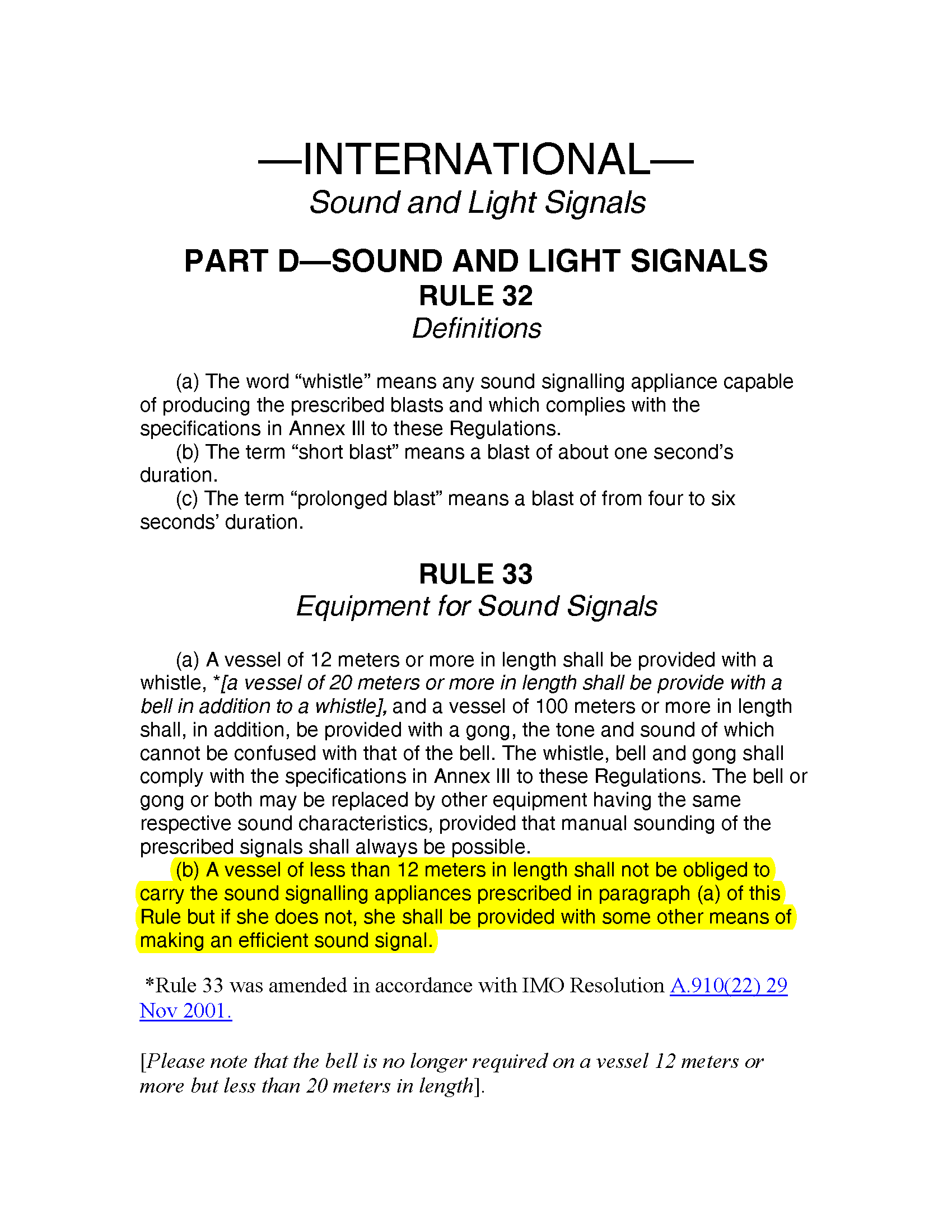 Image of applicable regulation