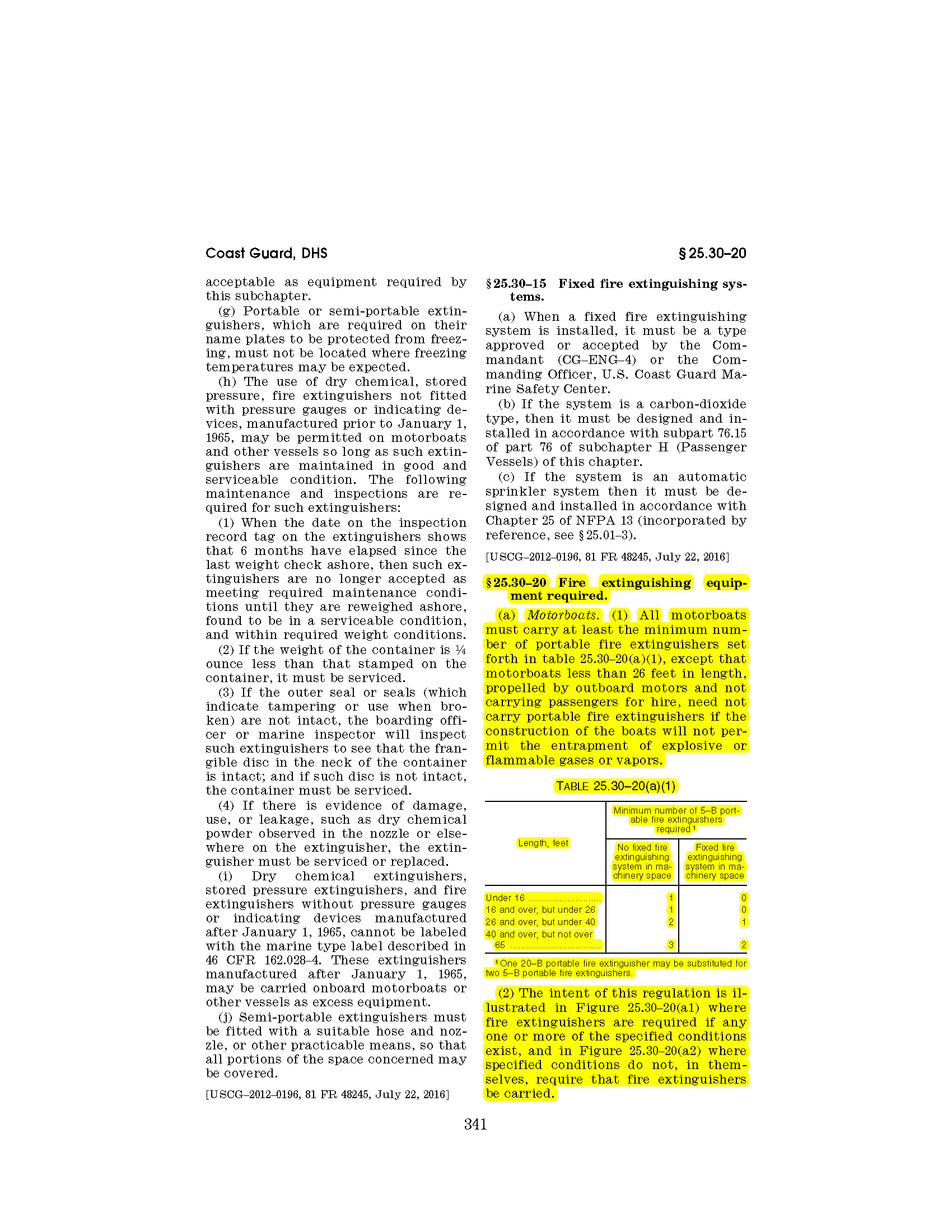 Image of applicable regulation