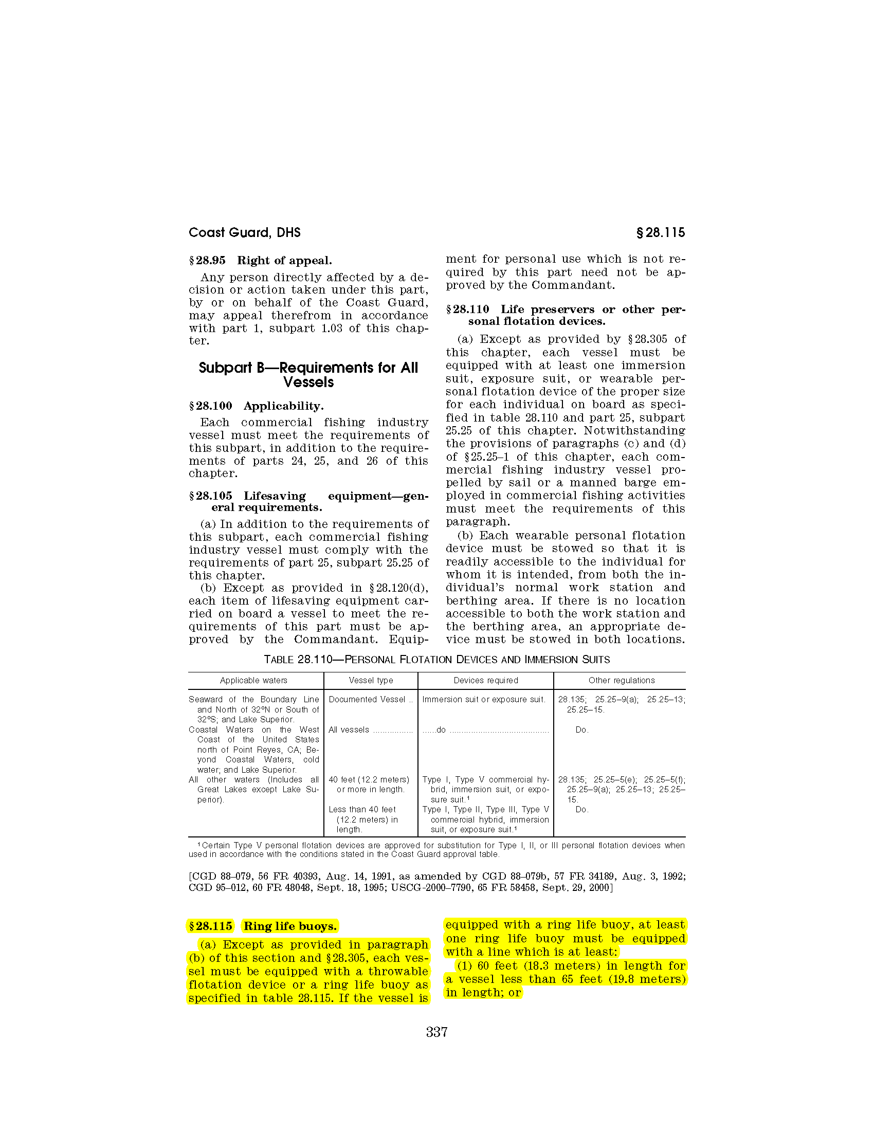 Image of applicable regulation