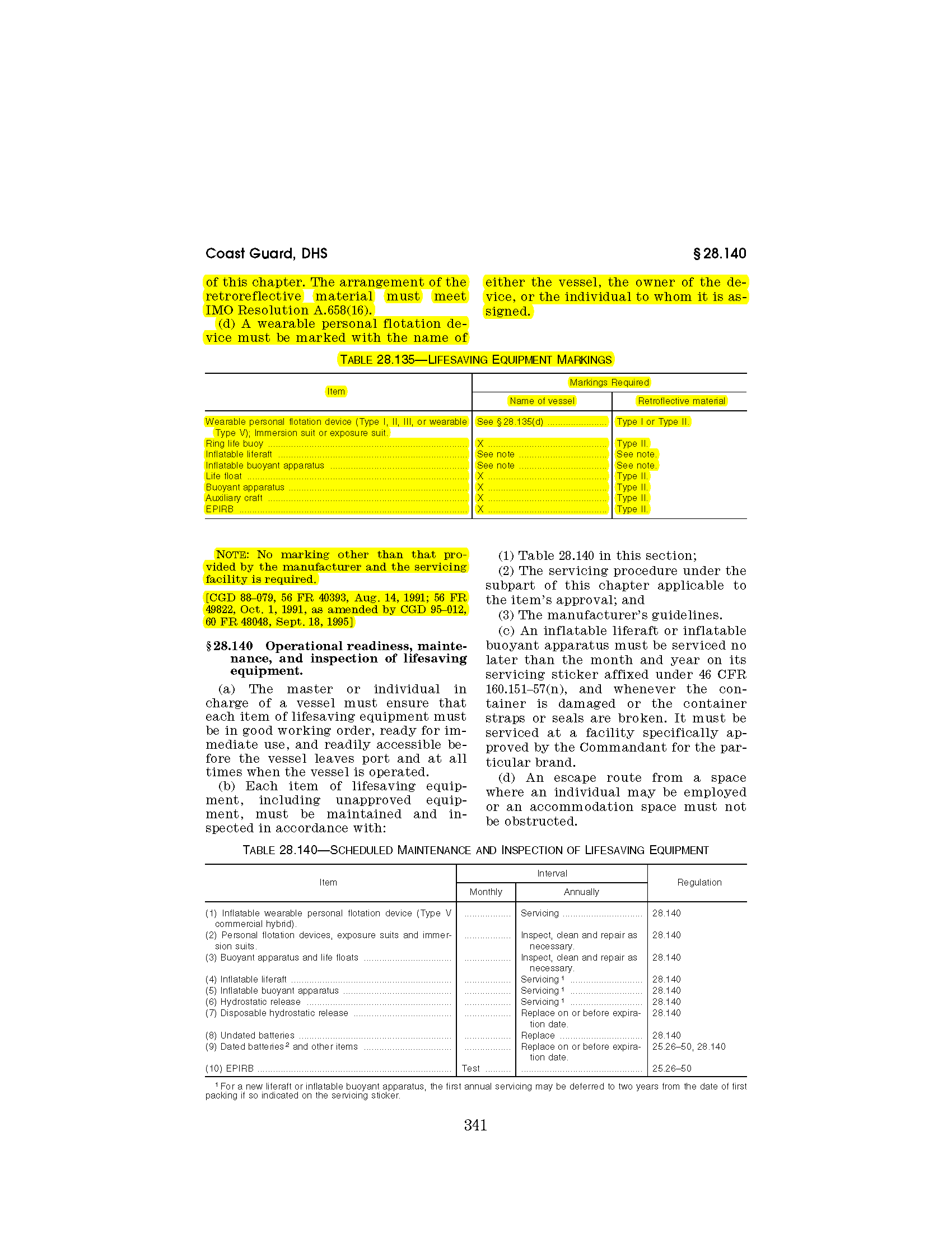 Image of applicable regulation