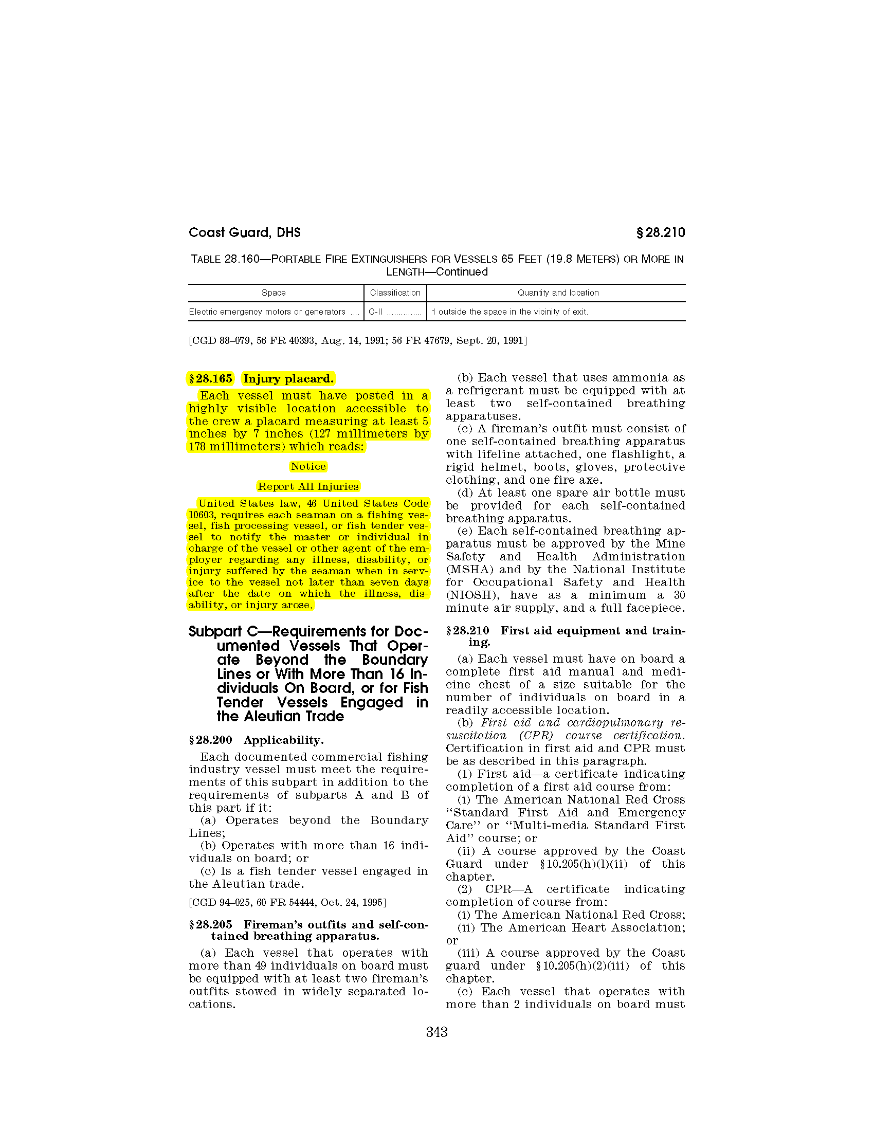 Image of applicable regulation