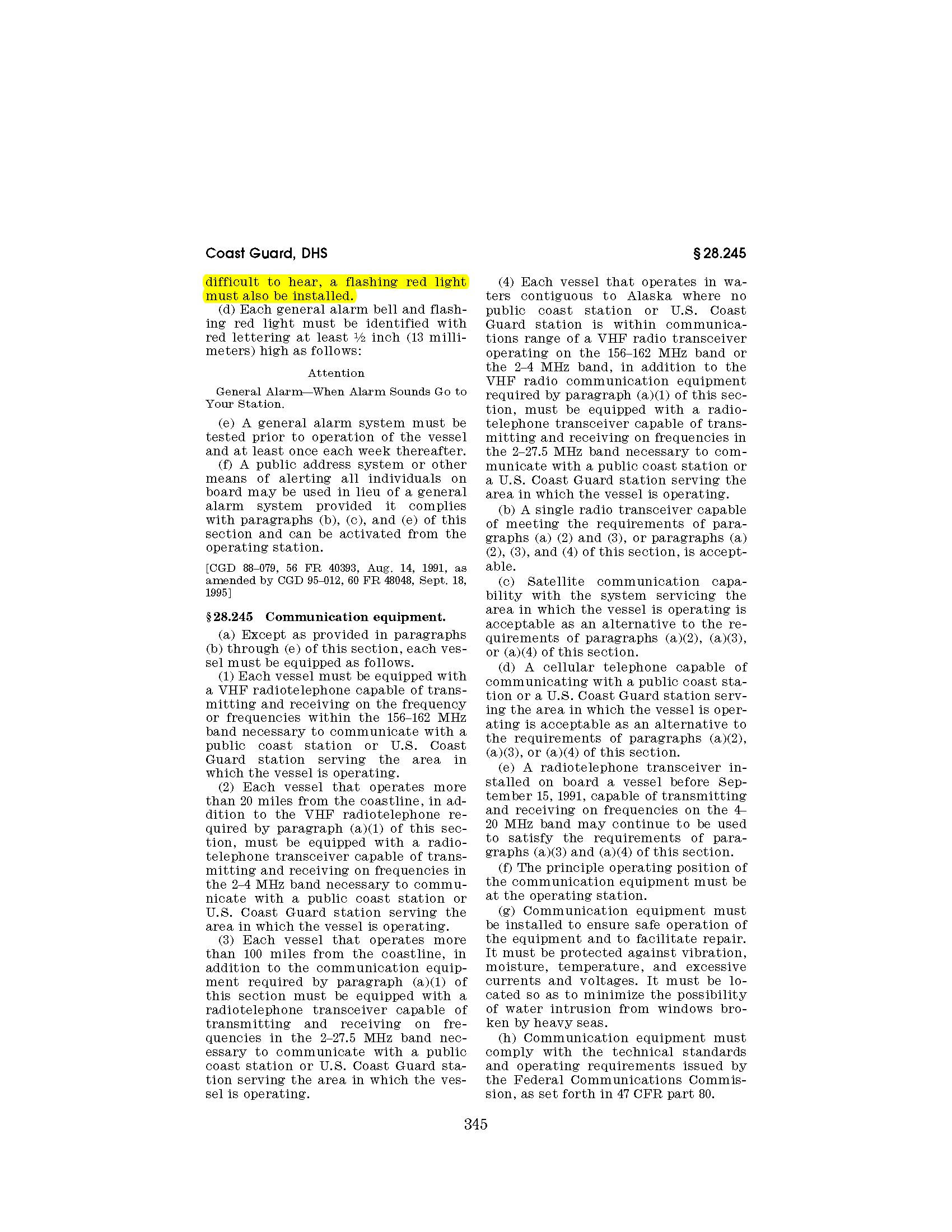 Image of applicable regulation