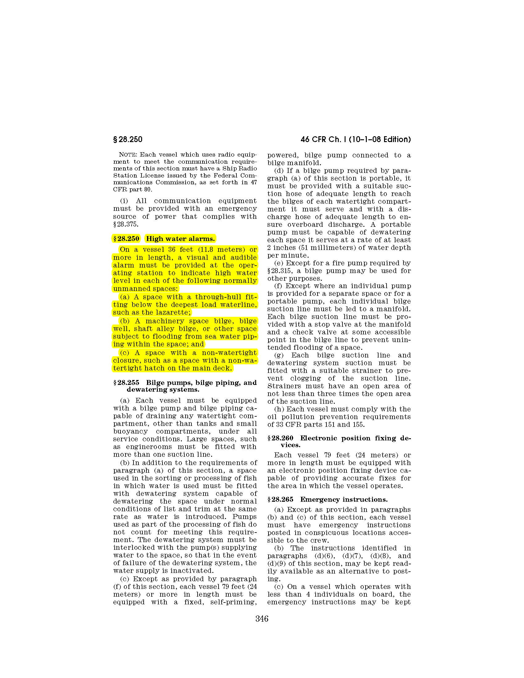 Image of applicable regulation