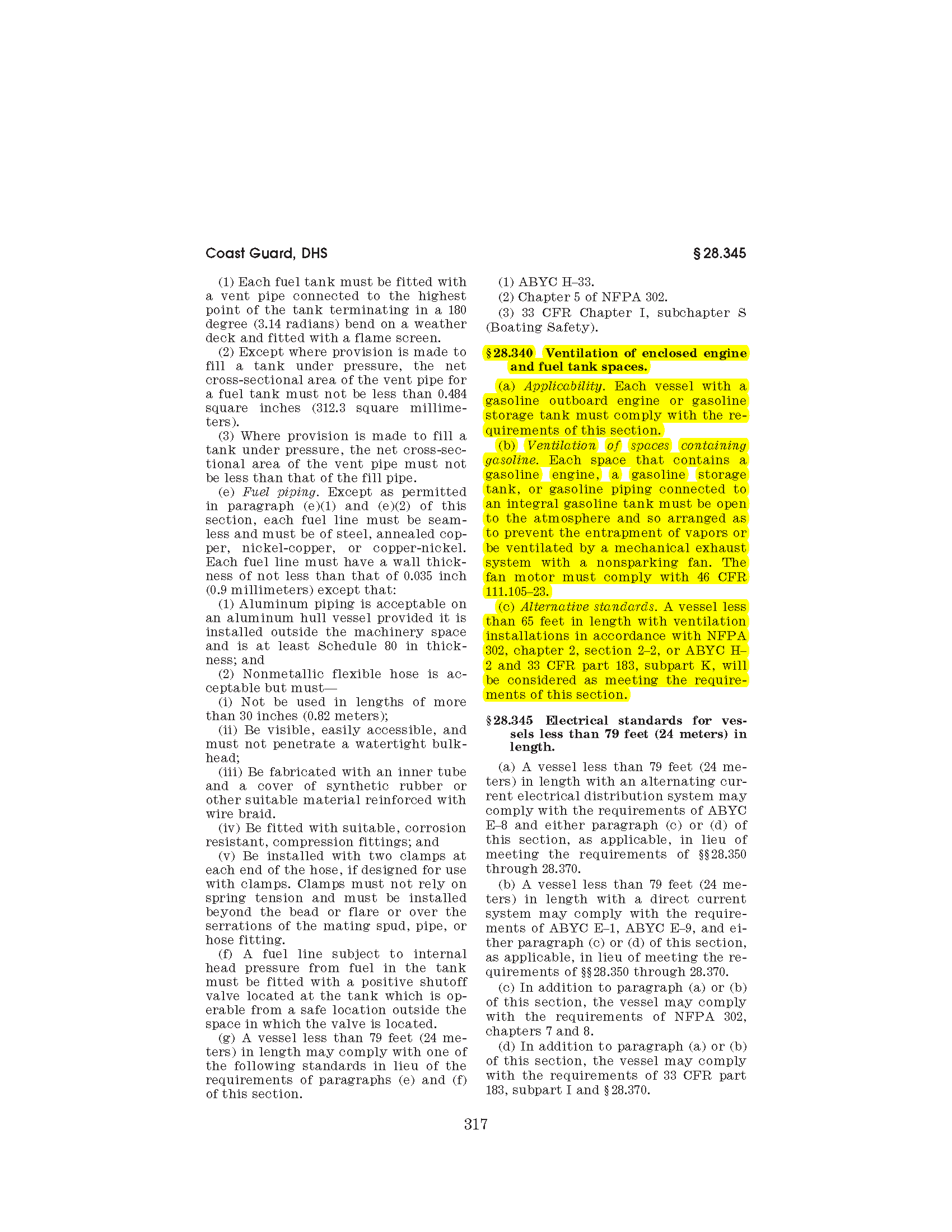 Image of applicable regulation