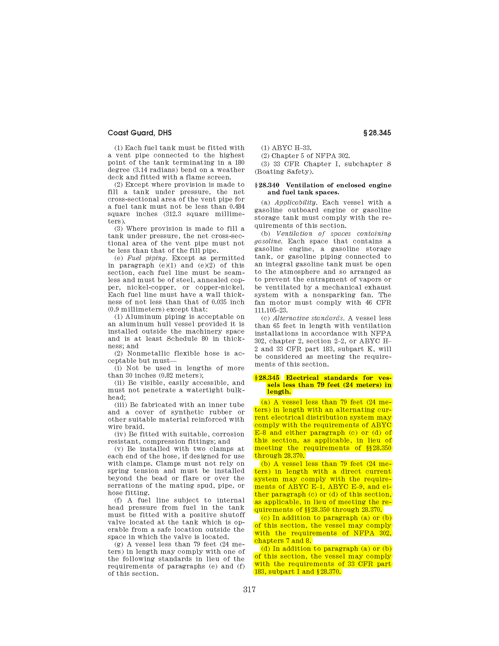 Image of applicable regulation