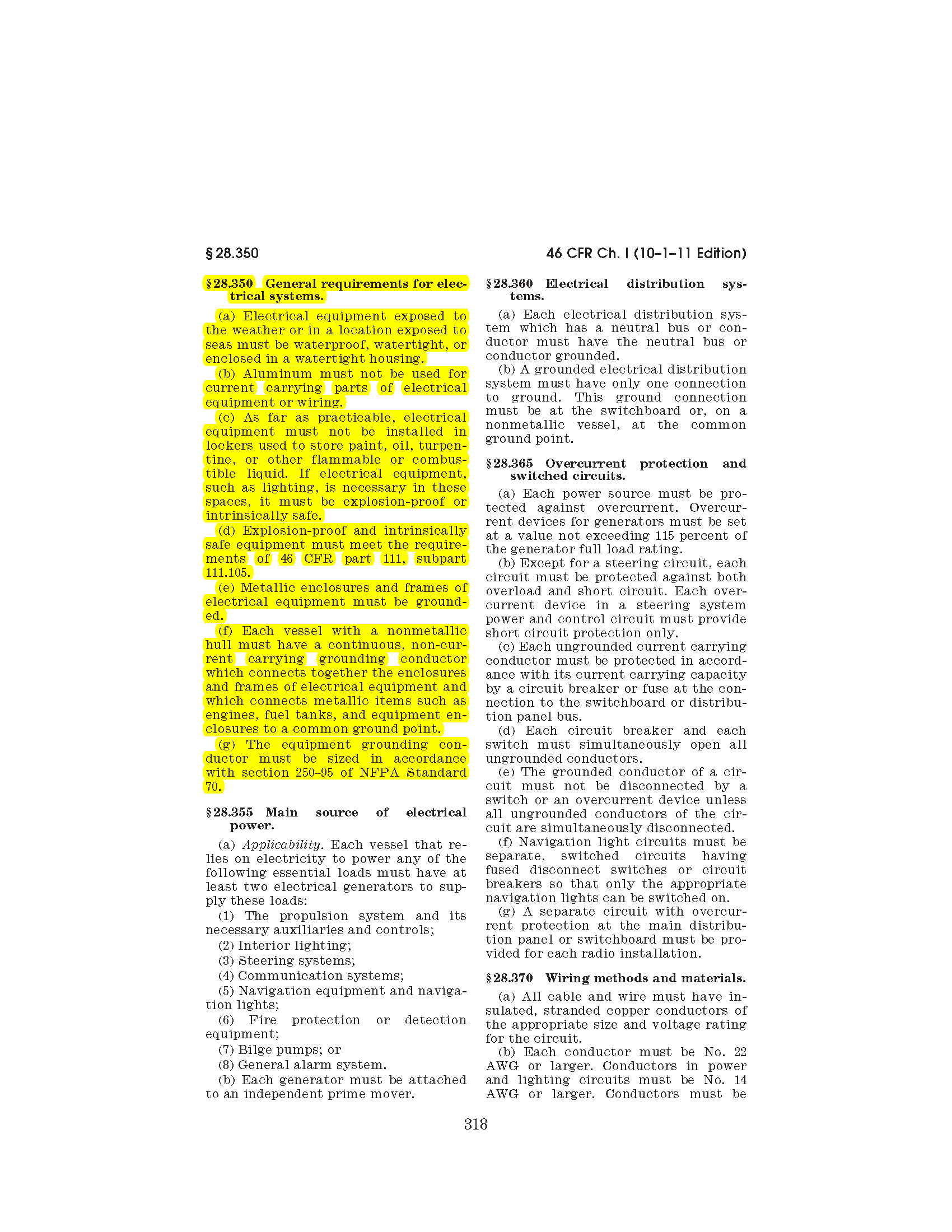 Image of applicable regulation