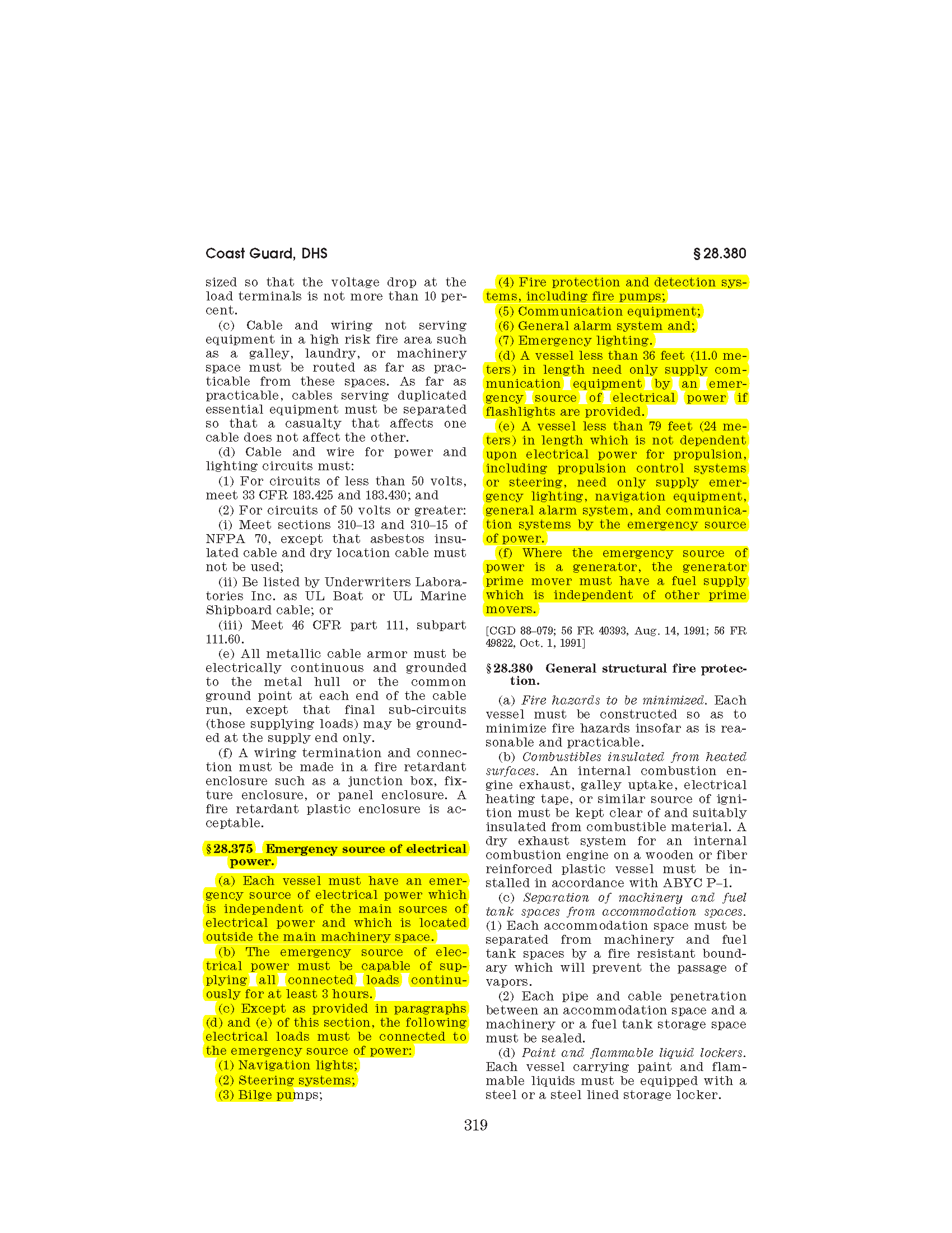 Image of applicable regulation