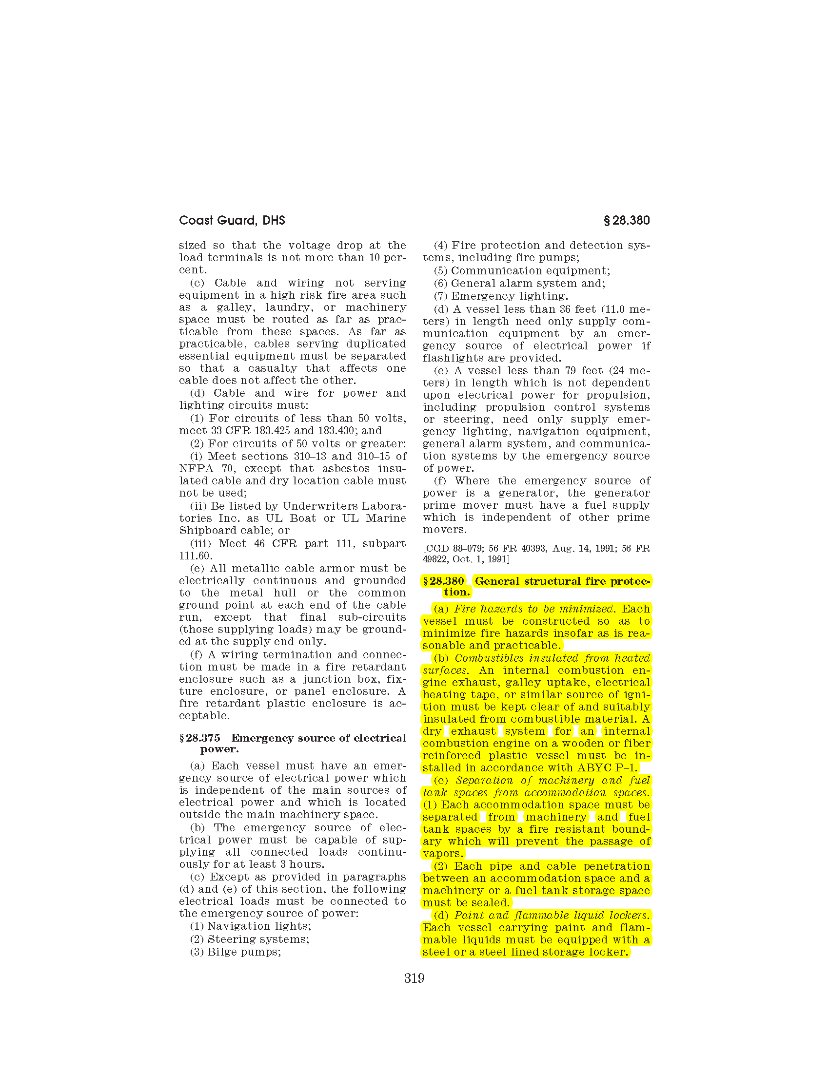 Image of applicable regulation