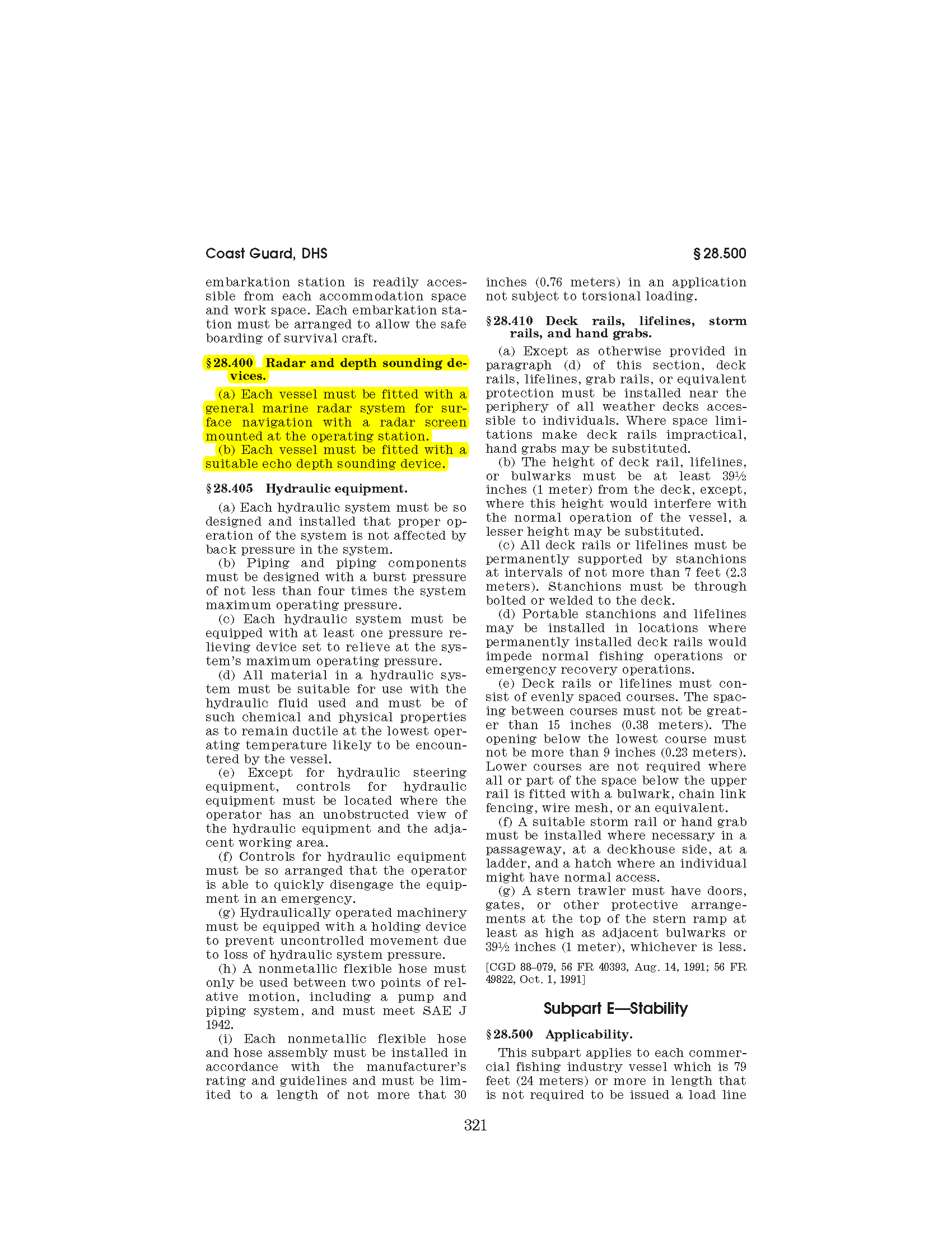 Image of applicable regulation