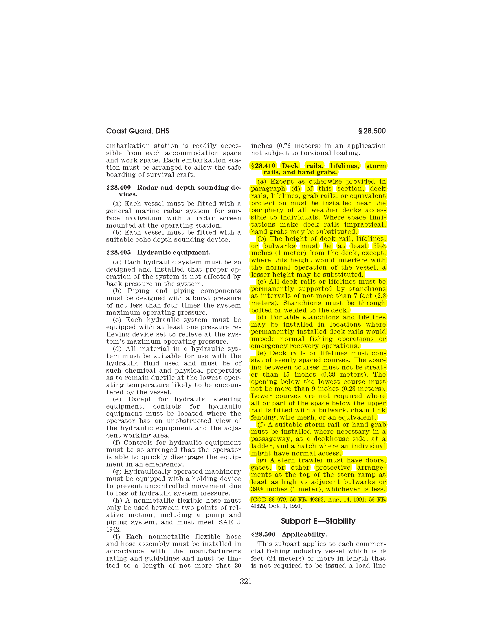 Image of applicable regulation