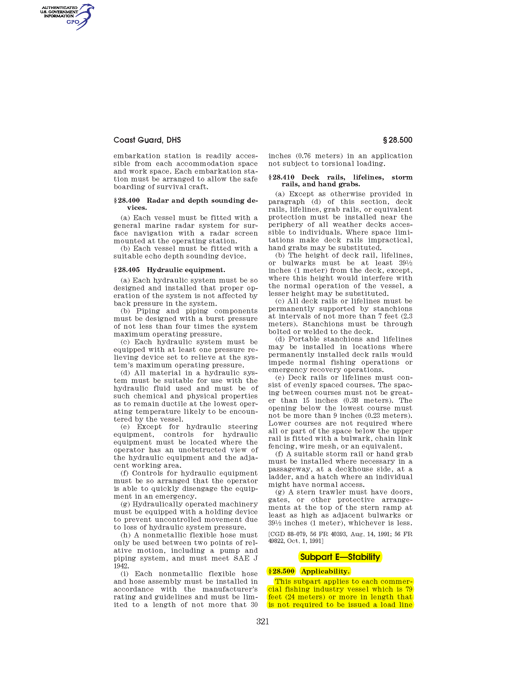 Image of applicable regulation