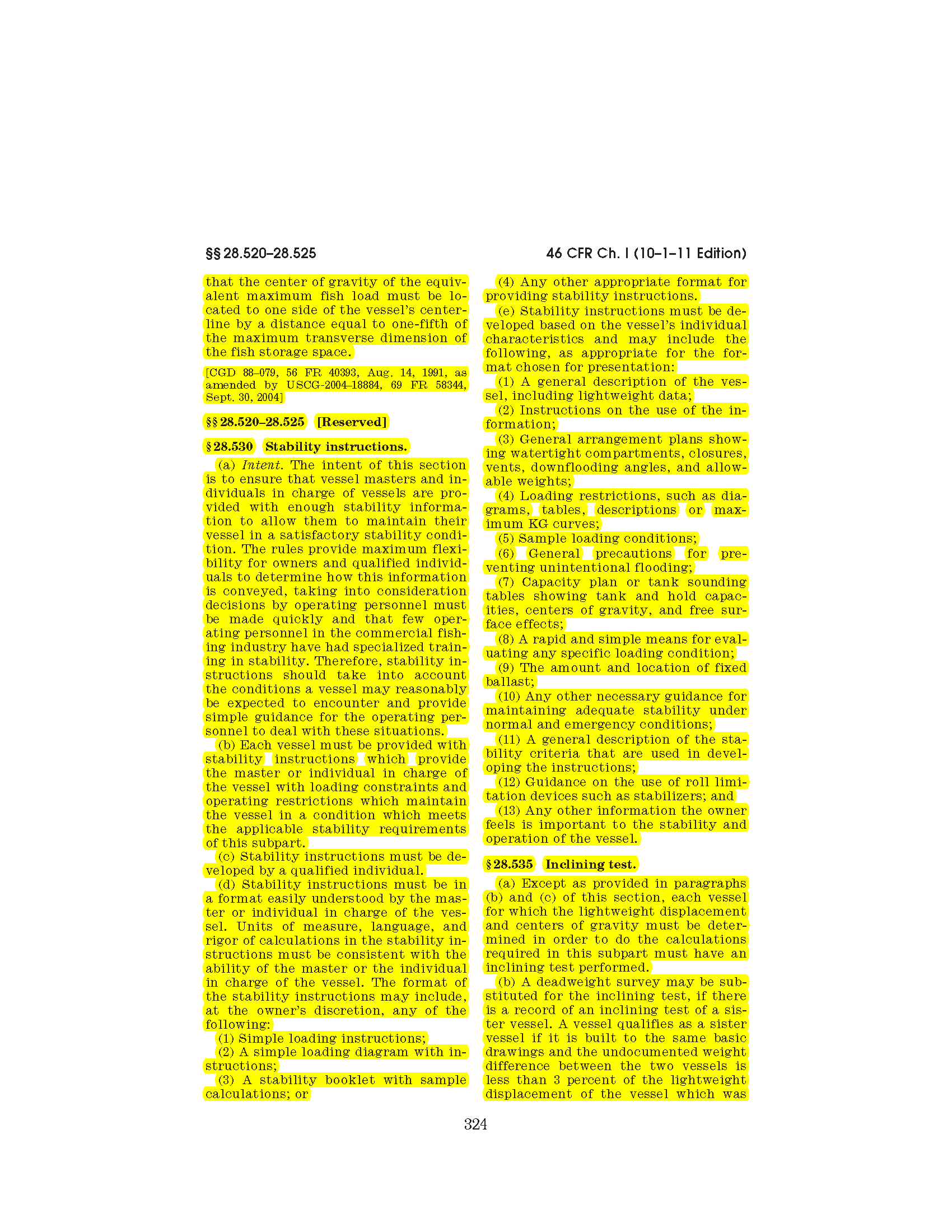 Image of applicable regulation