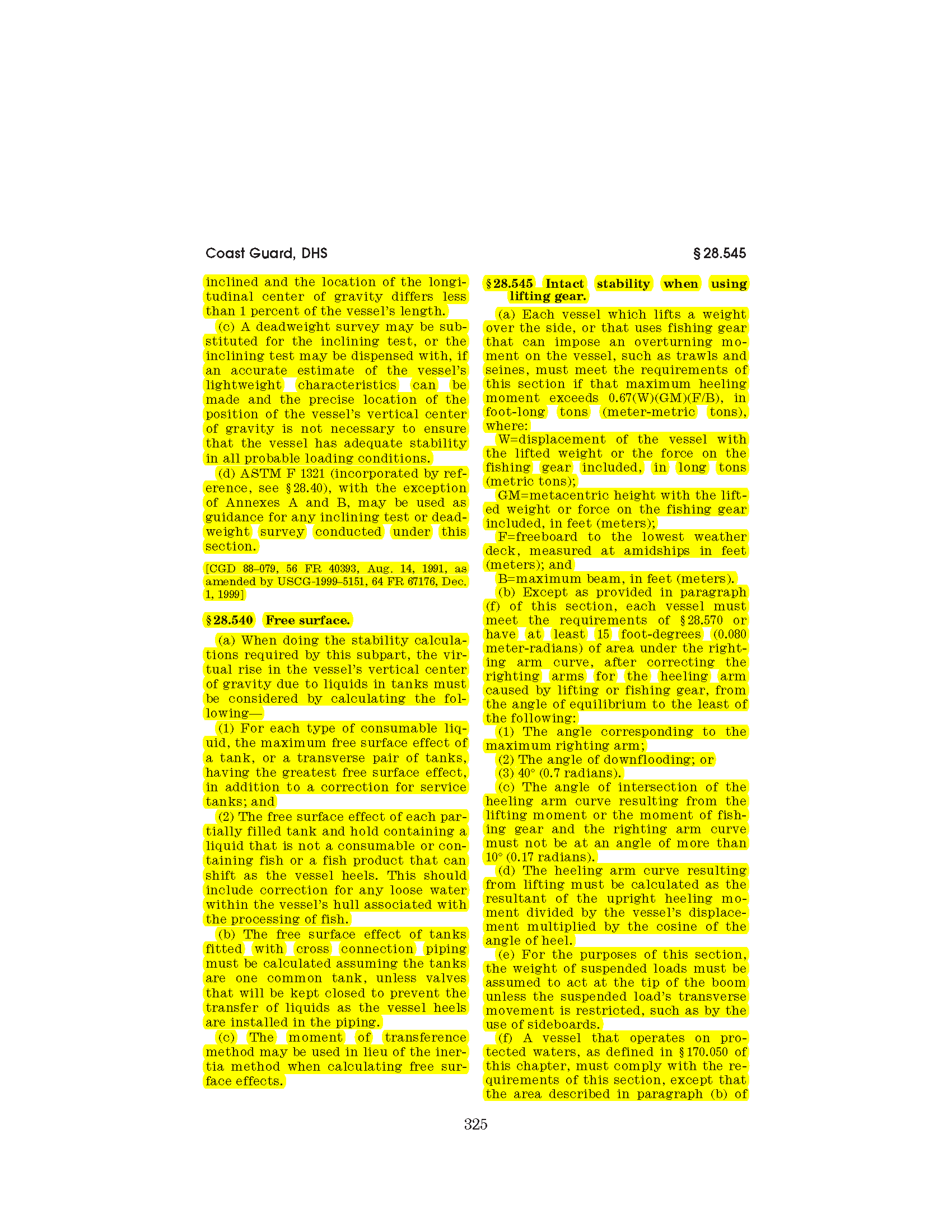 Image of applicable regulation