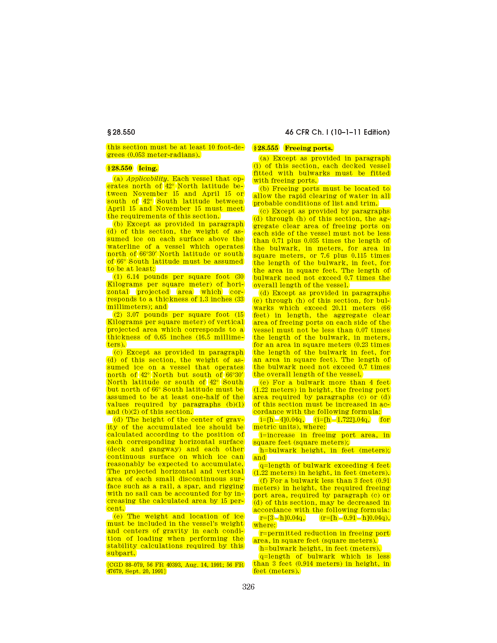 Image of applicable regulation