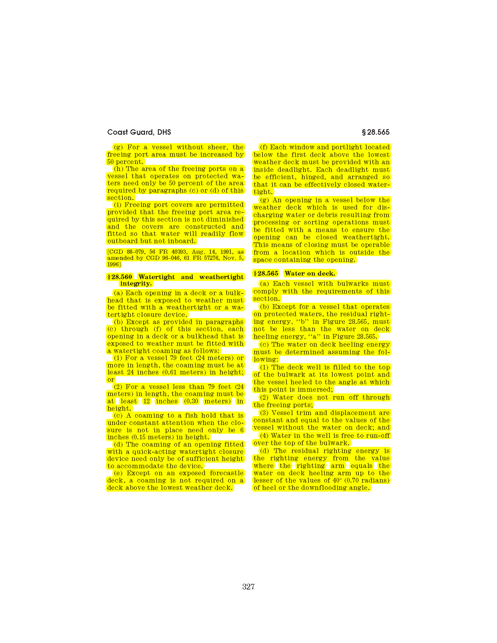 Image of applicable regulation