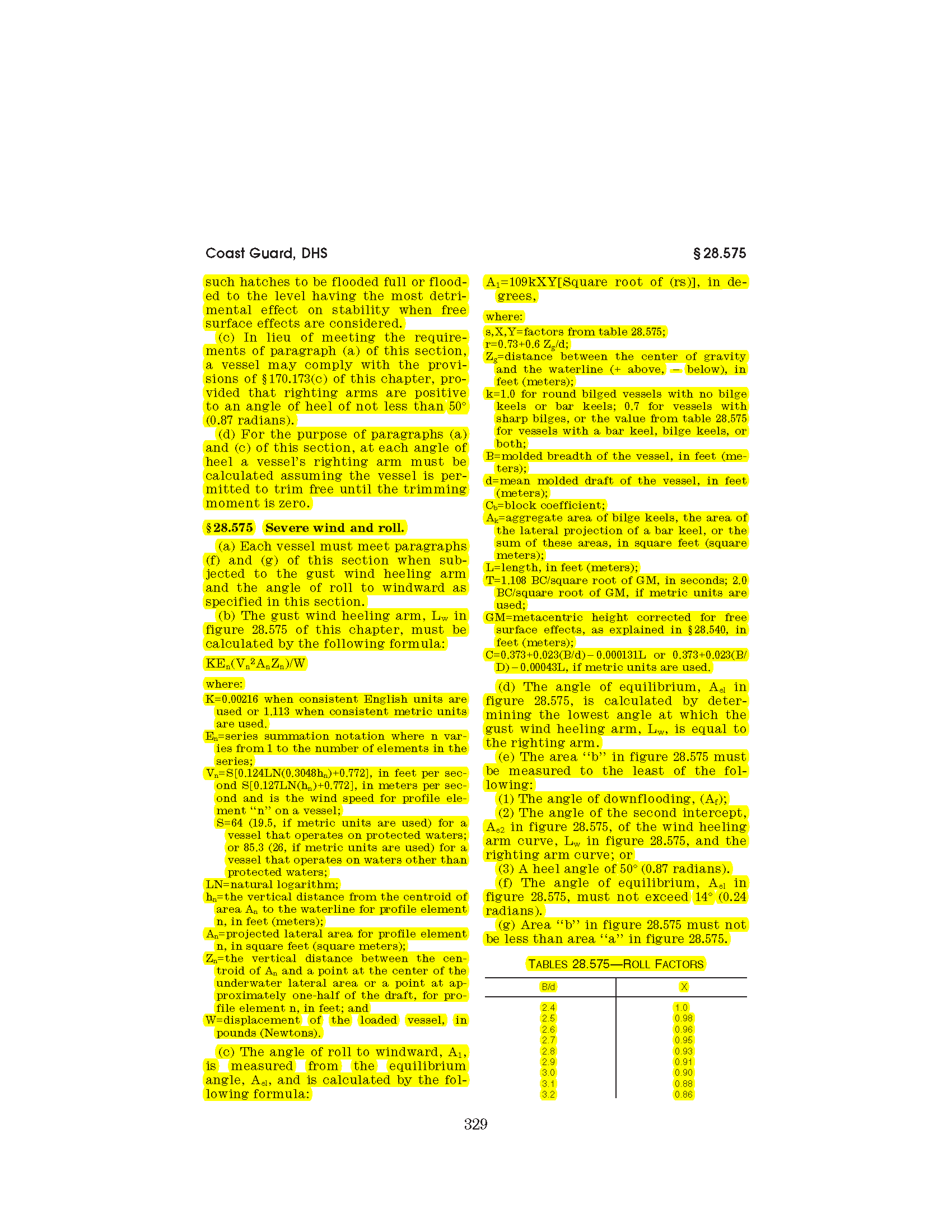 Image of applicable regulation