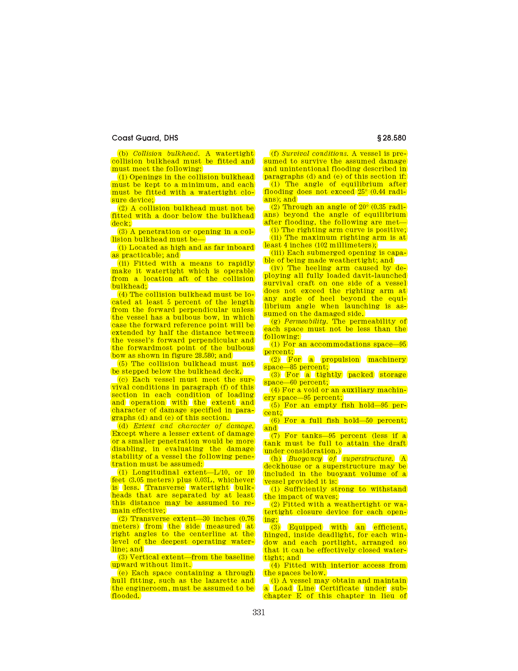 Image of applicable regulation