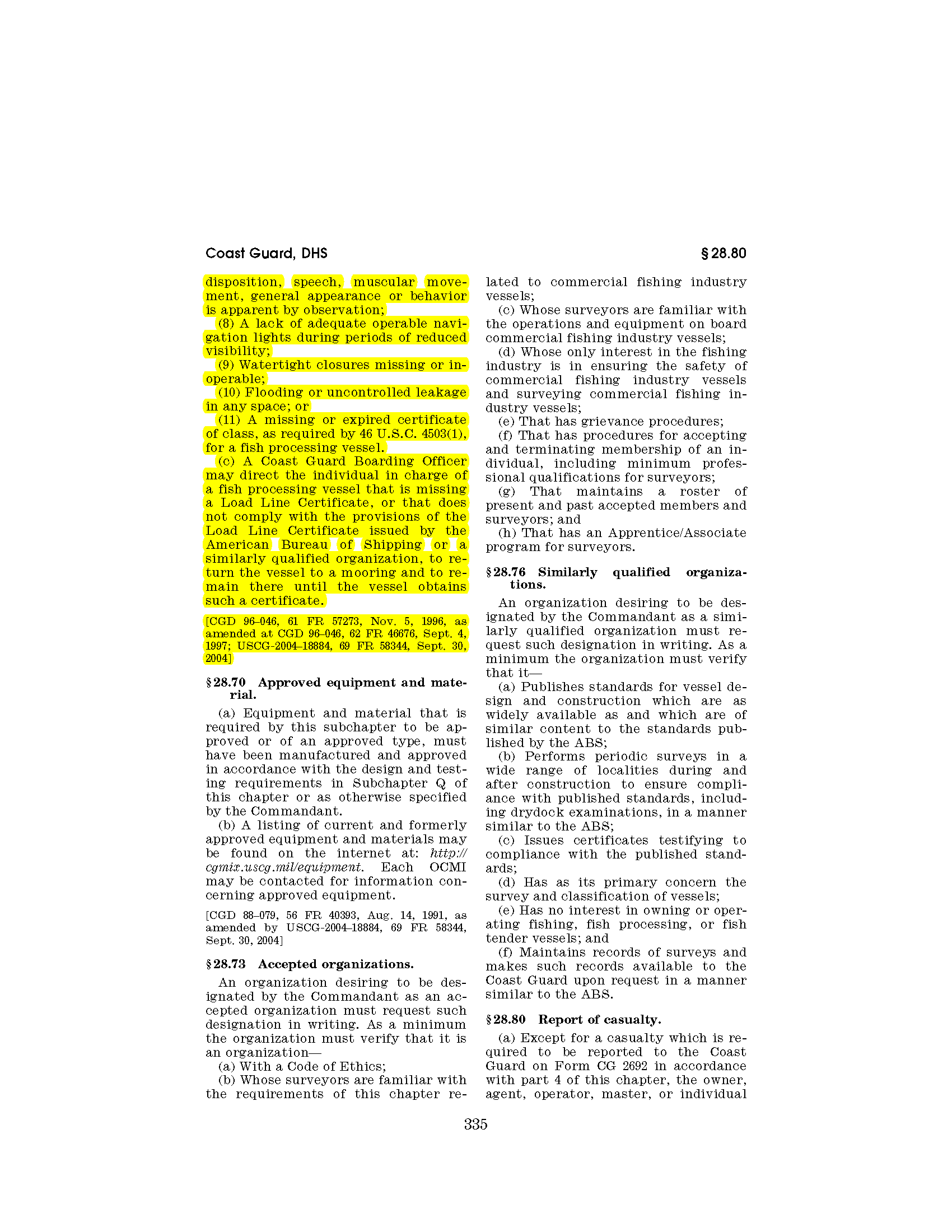 Image of applicable regulation