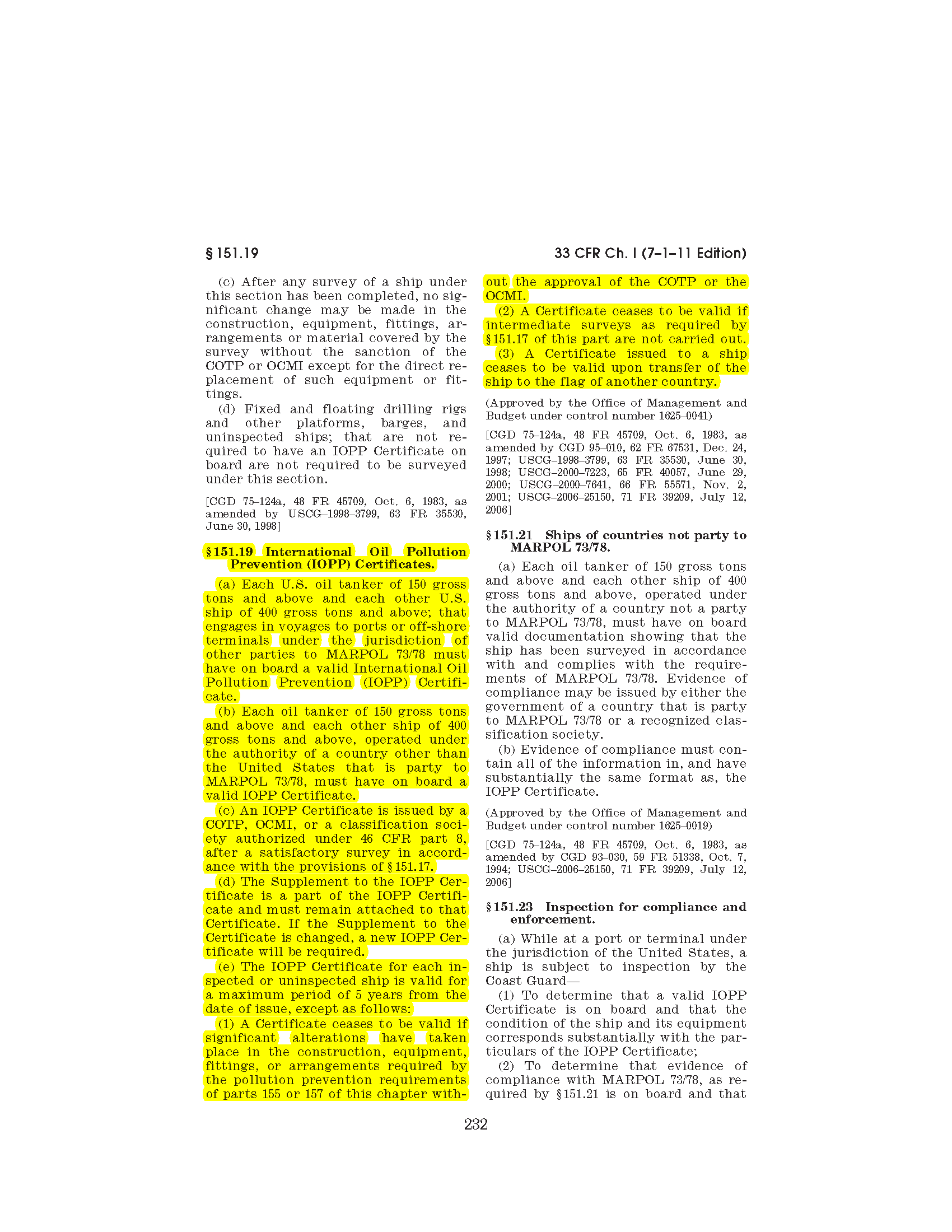 19 cfr part 151