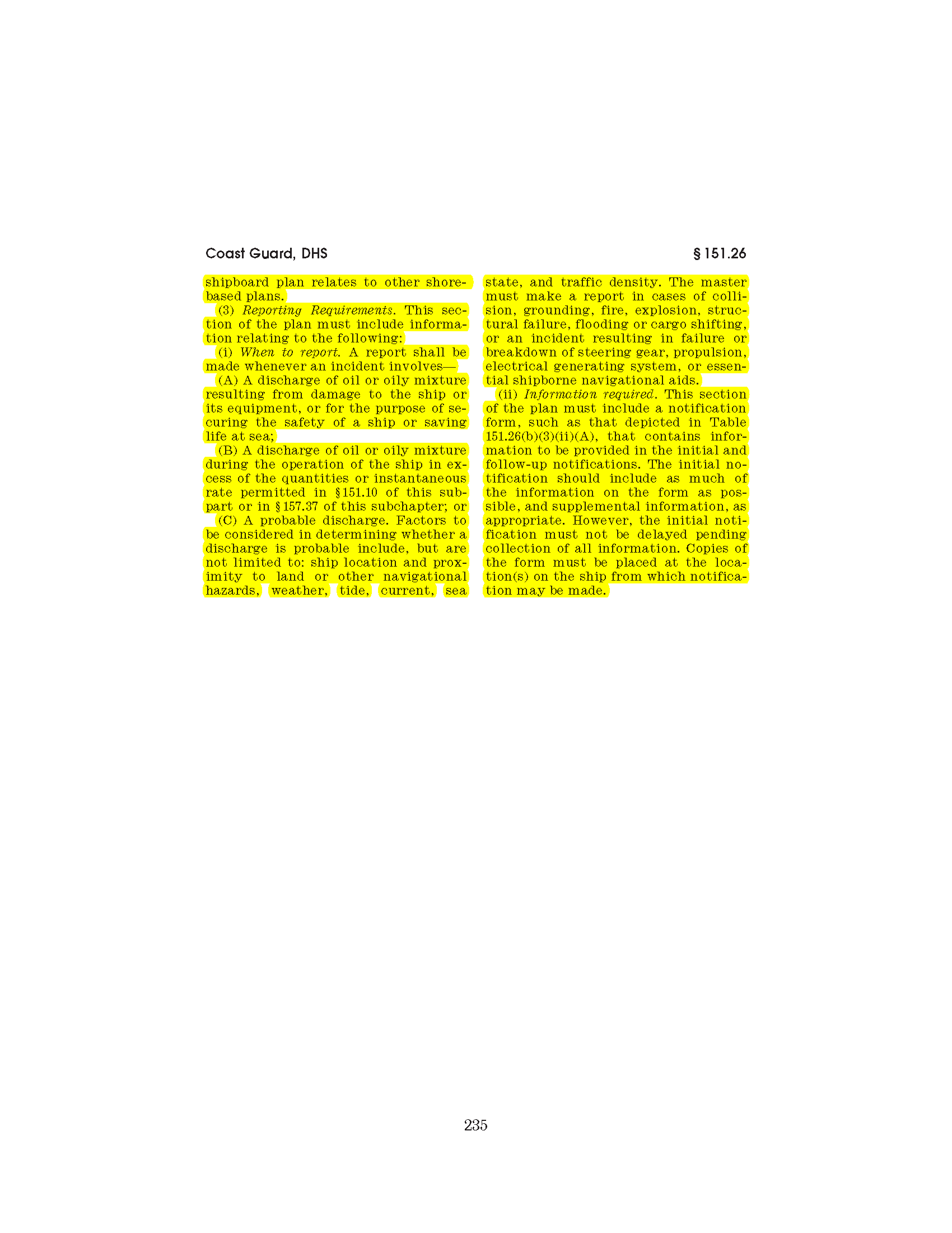 Image of applicable regulation