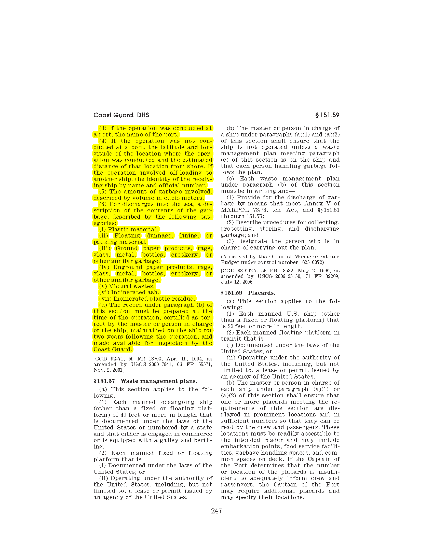 Image of applicable regulation