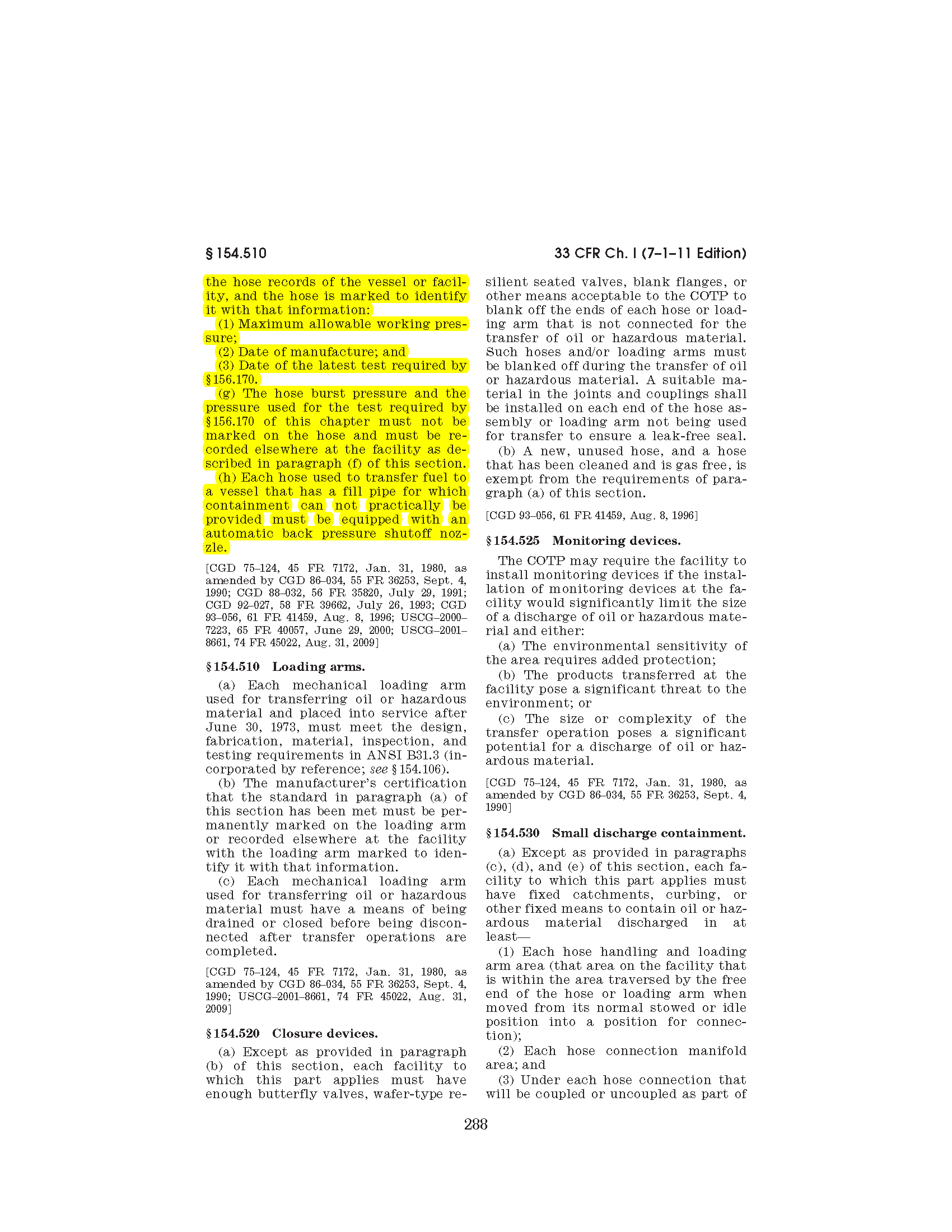 Image of applicable regulation