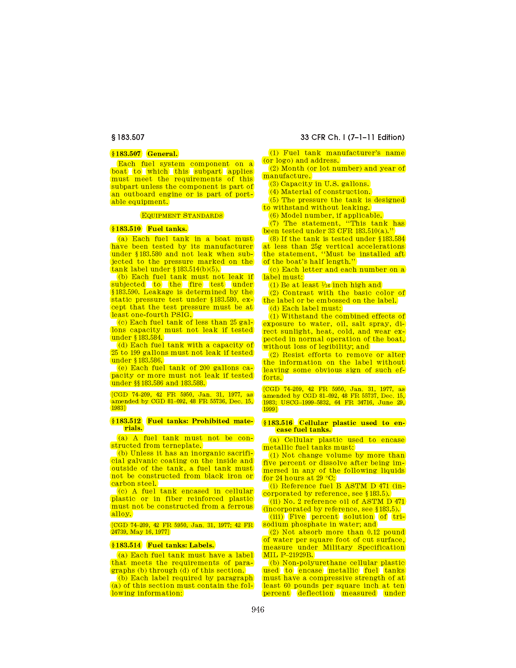 Image of applicable regulation