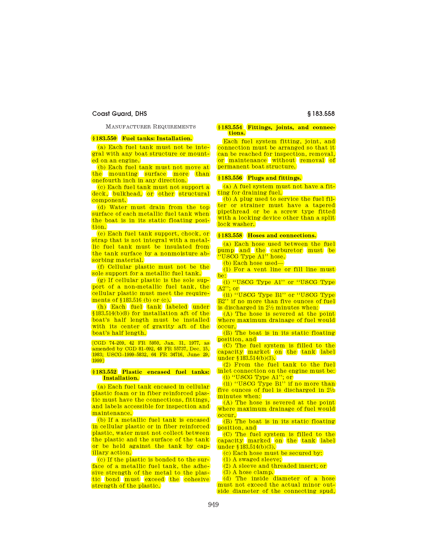 Image of applicable regulation