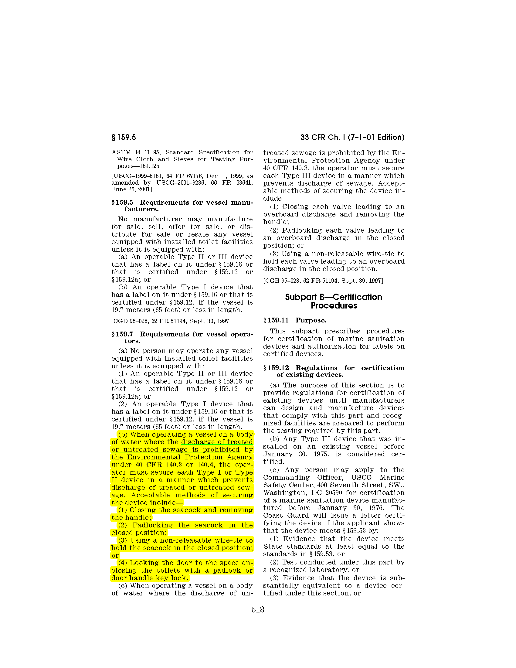 Image of applicable regulation