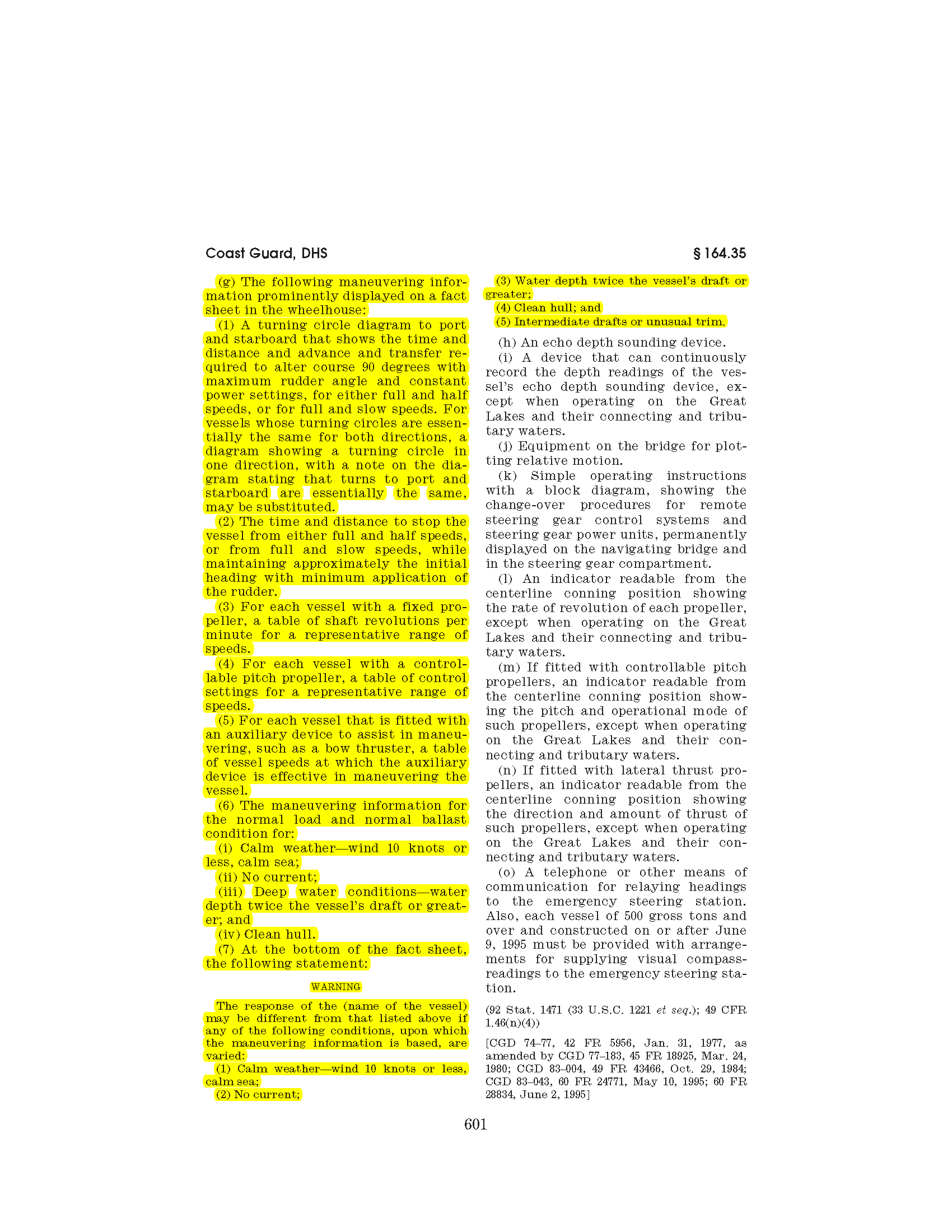 Image of applicable regulation