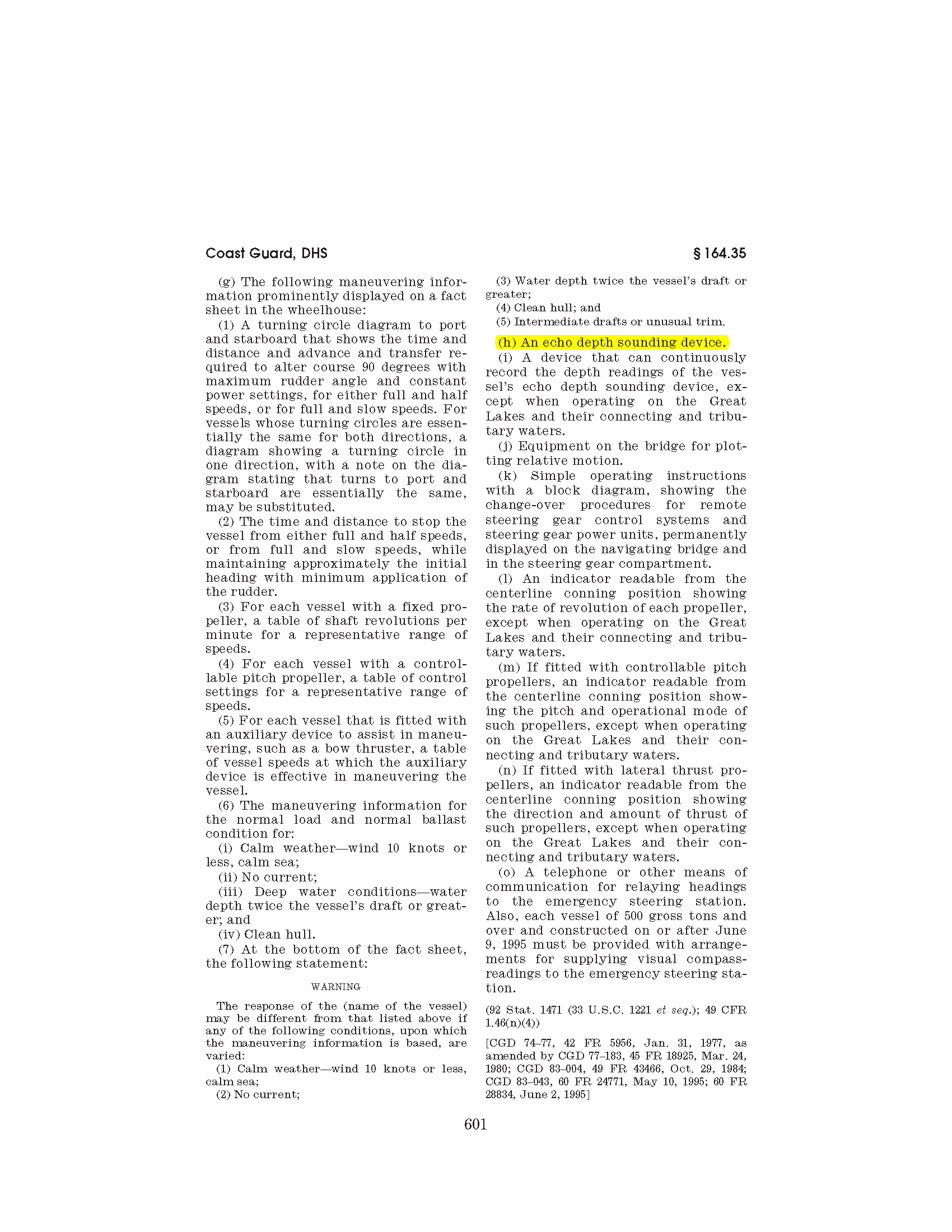 Image of applicable regulation