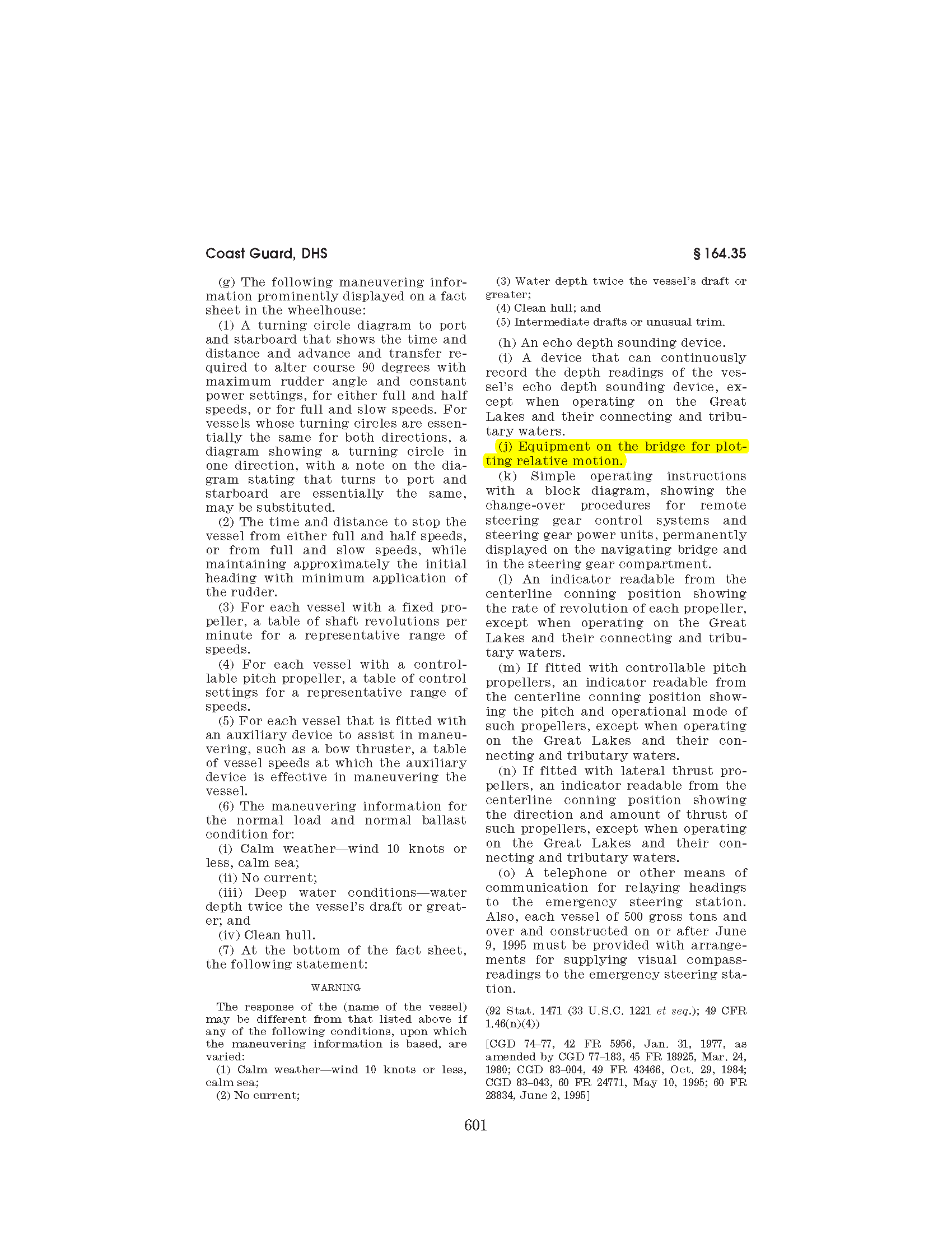 Image of applicable regulation