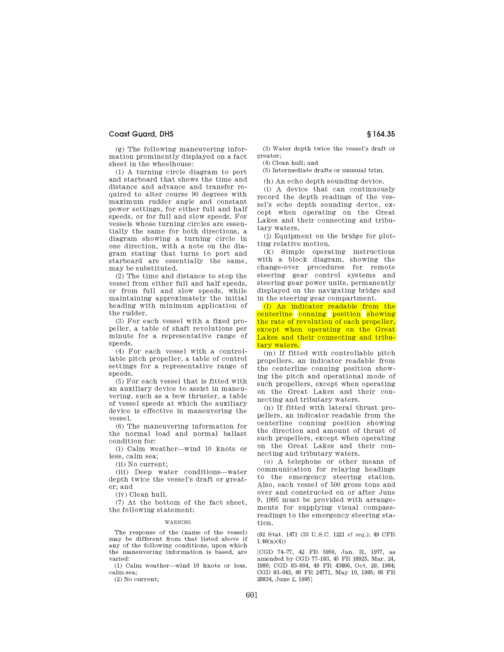 Image of applicable regulation