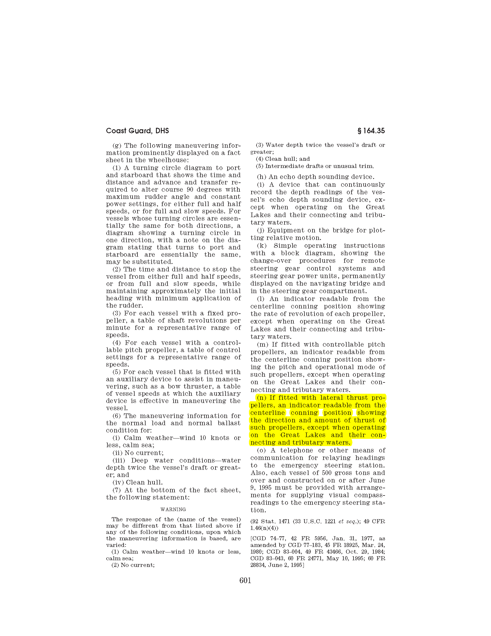 Image of applicable regulation