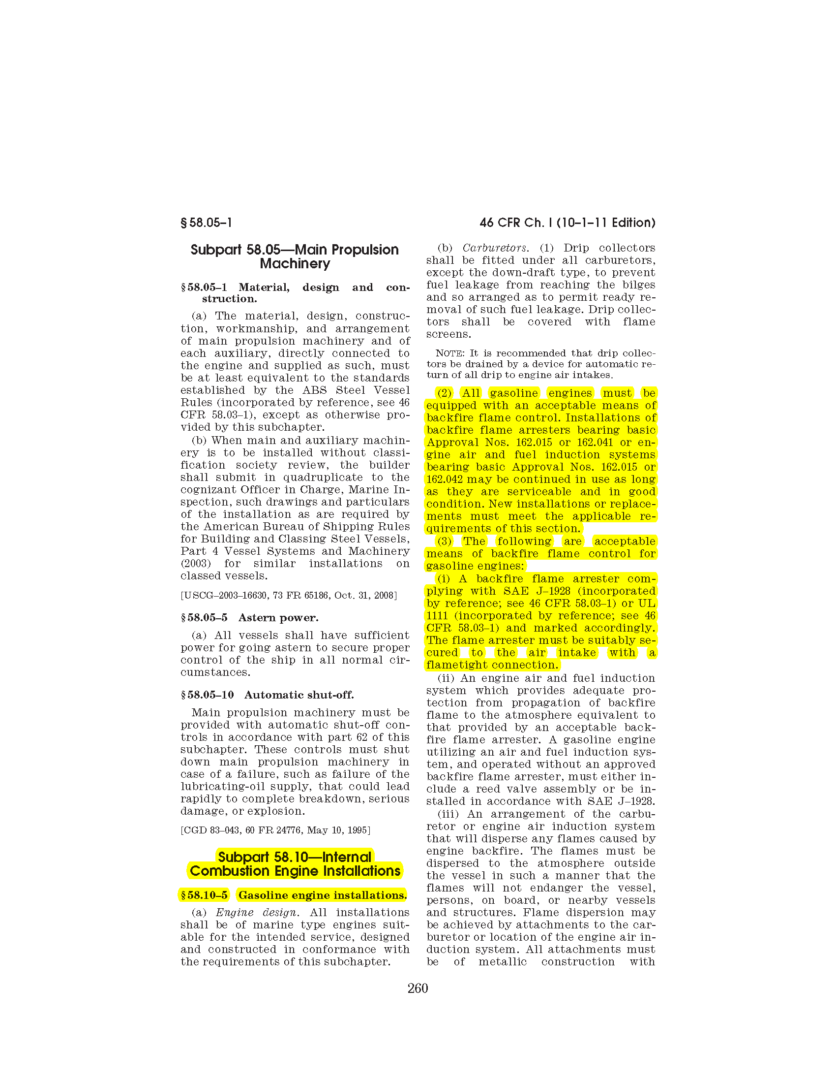 Image of applicable regulation