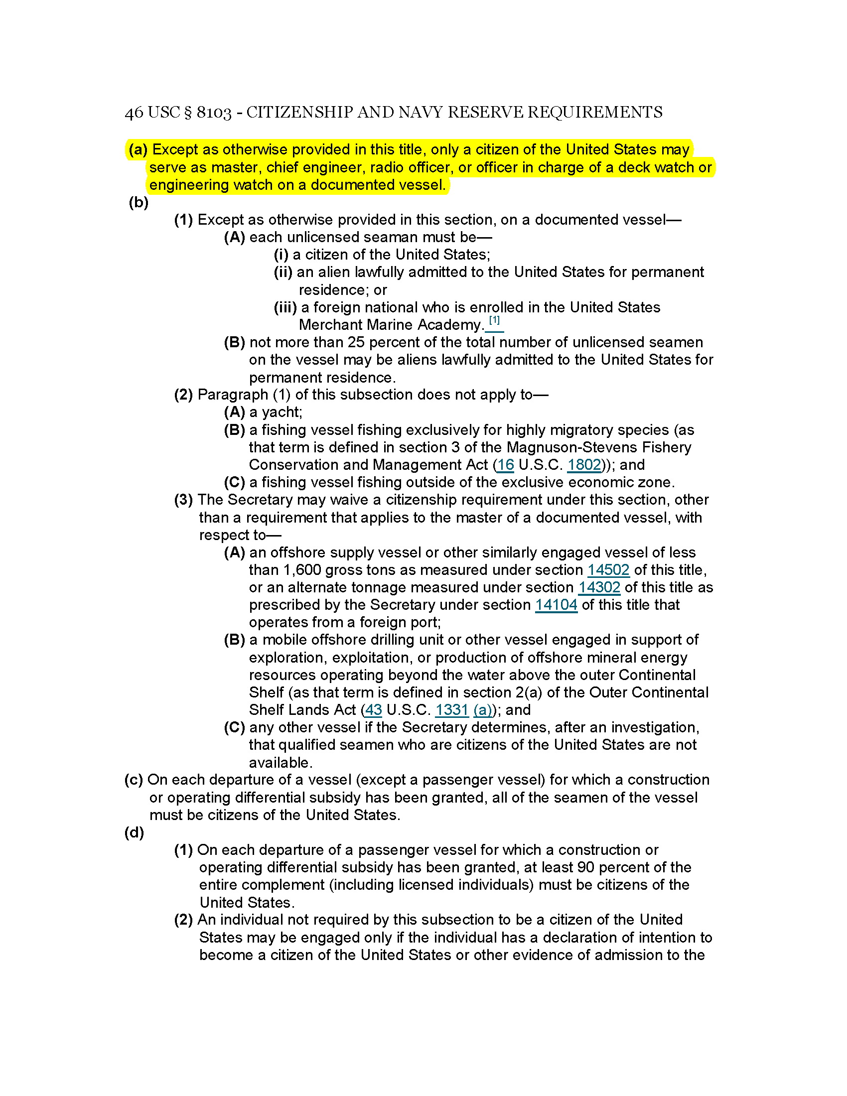 Image of applicable regulation