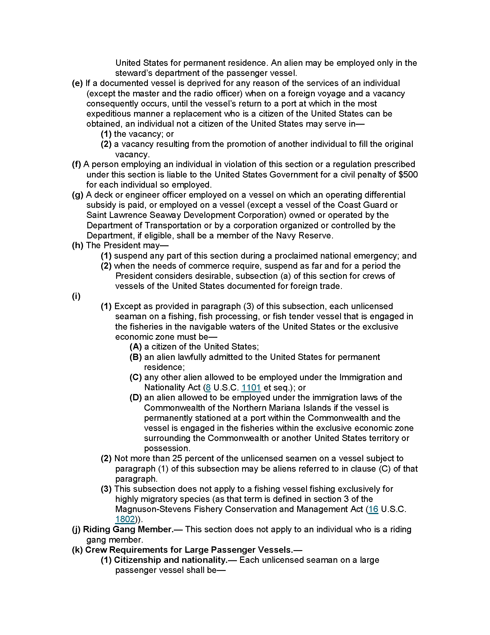 Image of applicable regulation