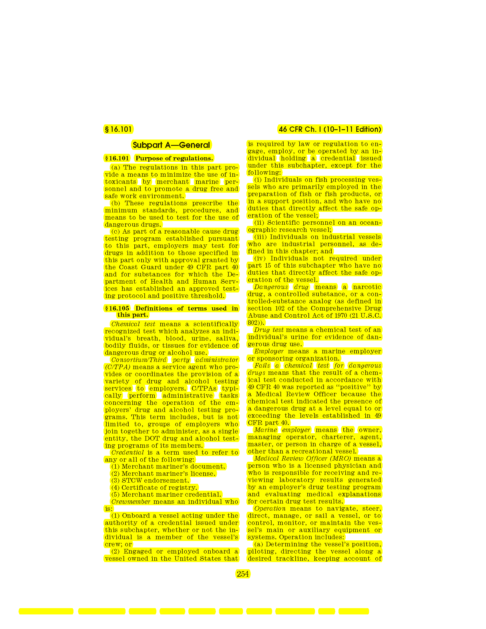 Image of applicable regulation