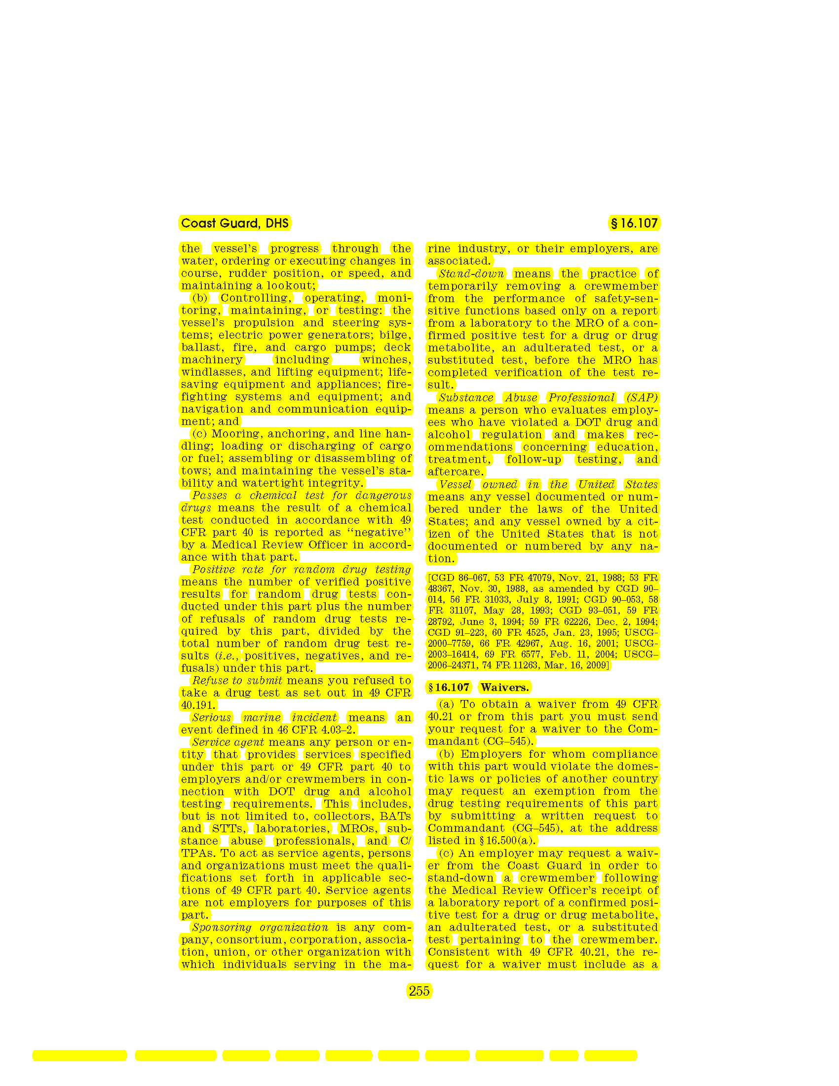 Image of applicable regulation
