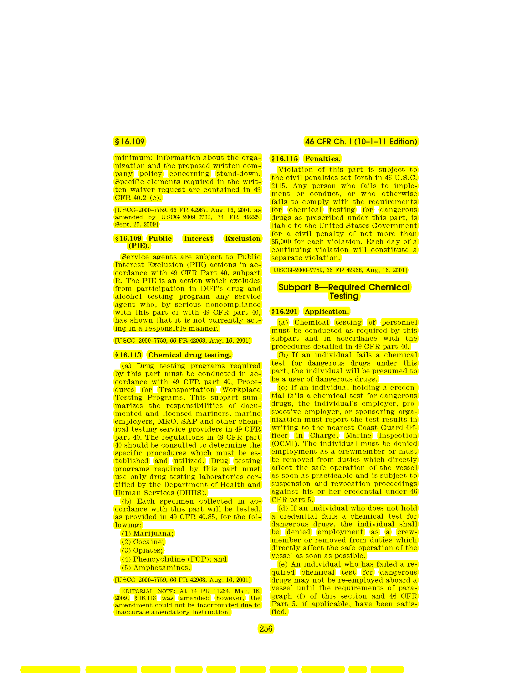 Image of applicable regulation