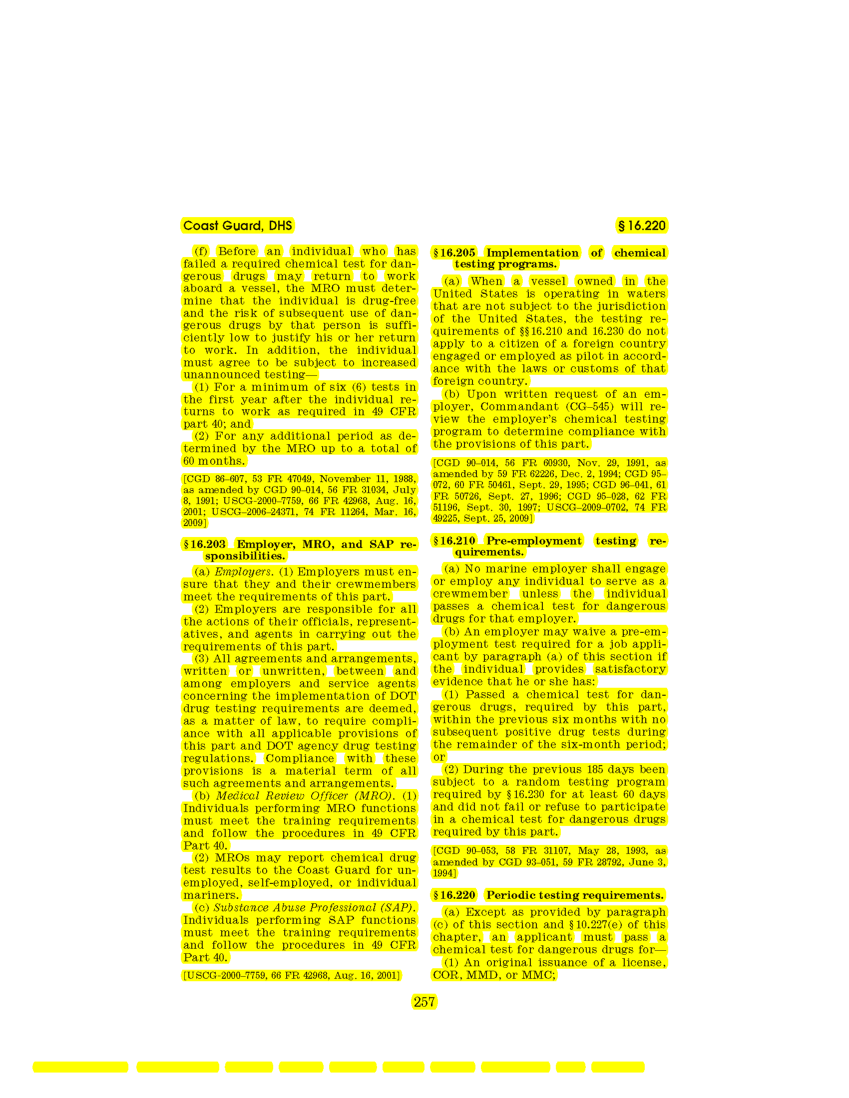 Image of applicable regulation