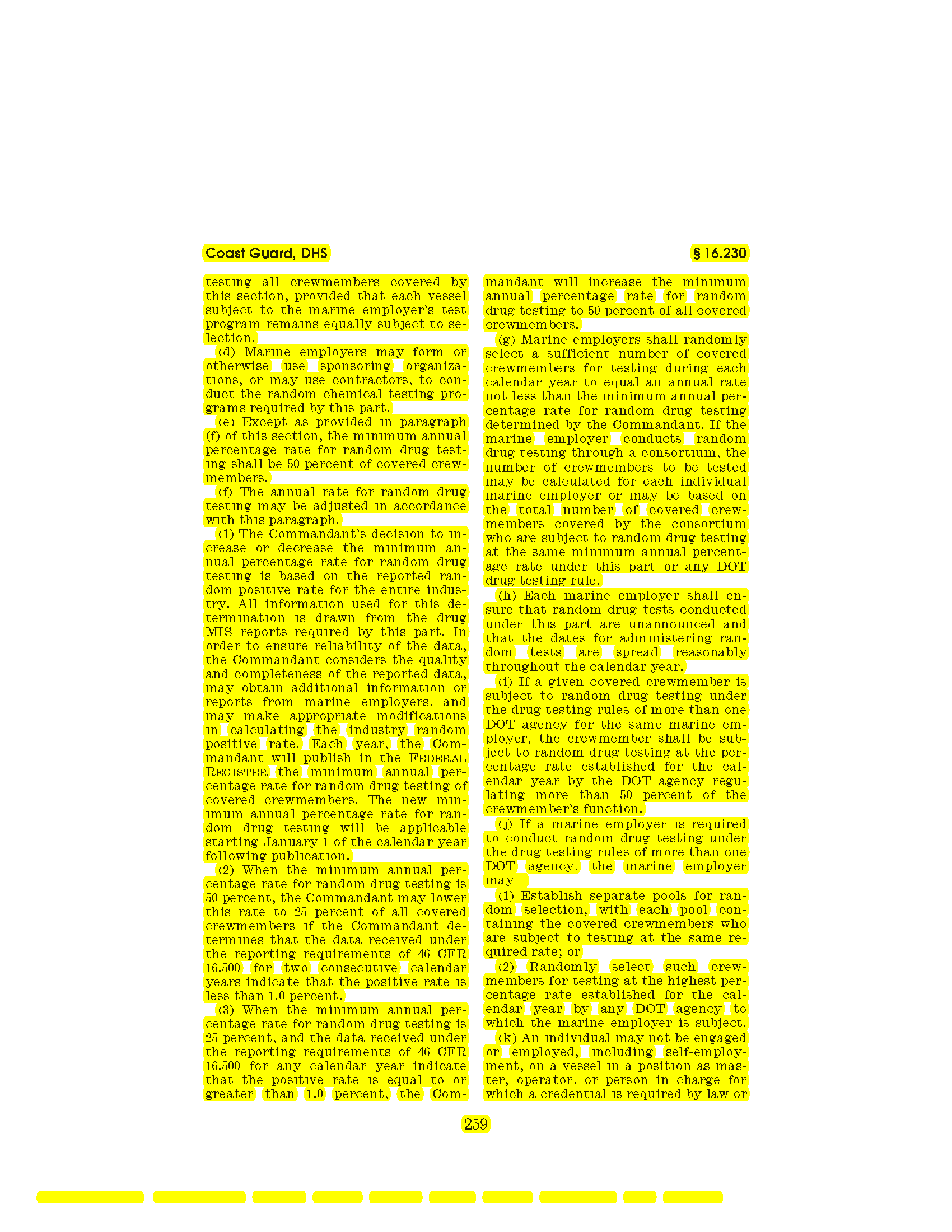 Image of applicable regulation