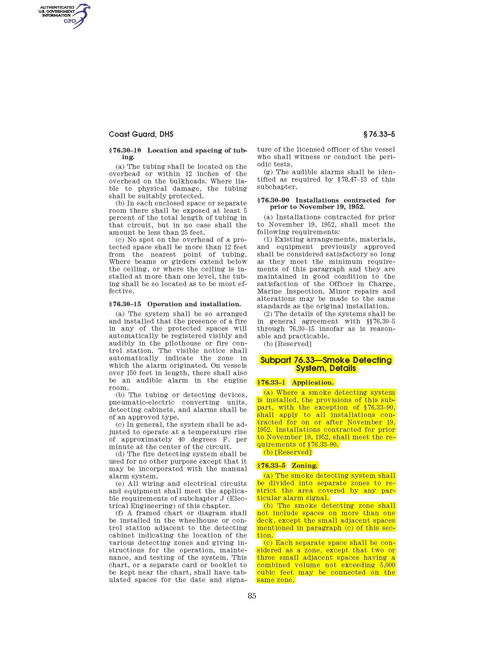 Image of applicable regulation