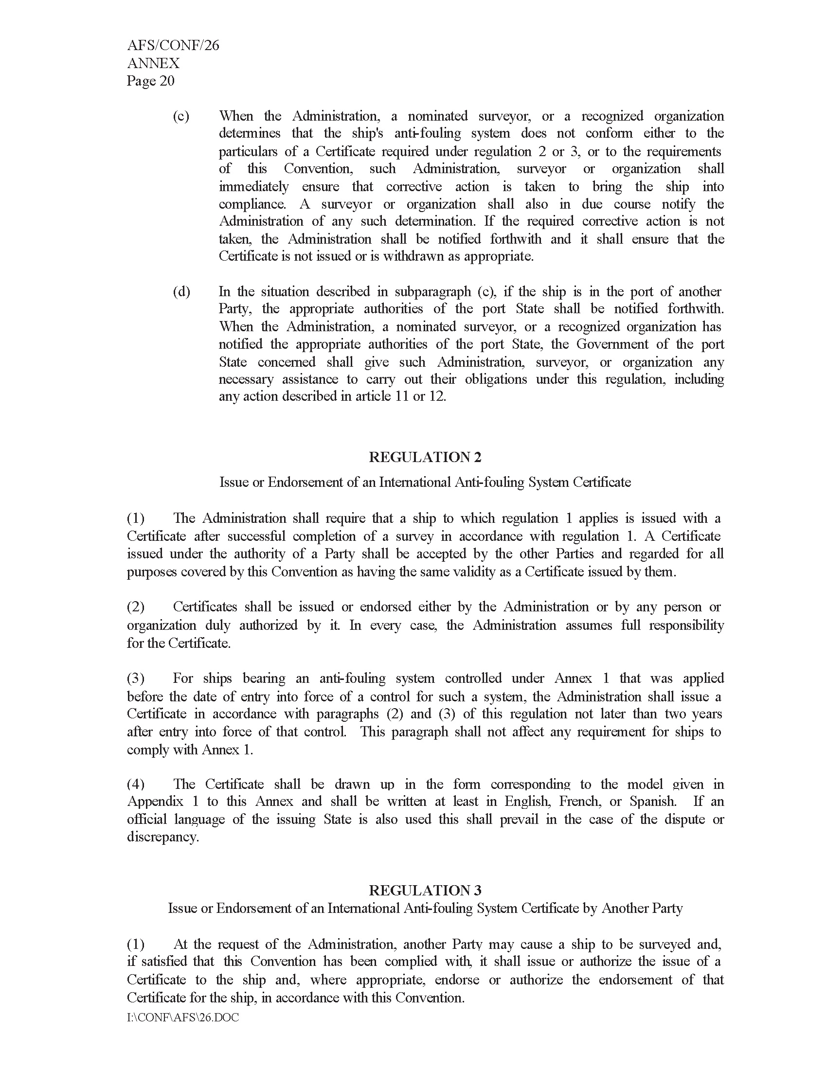 Image of applicable regulation