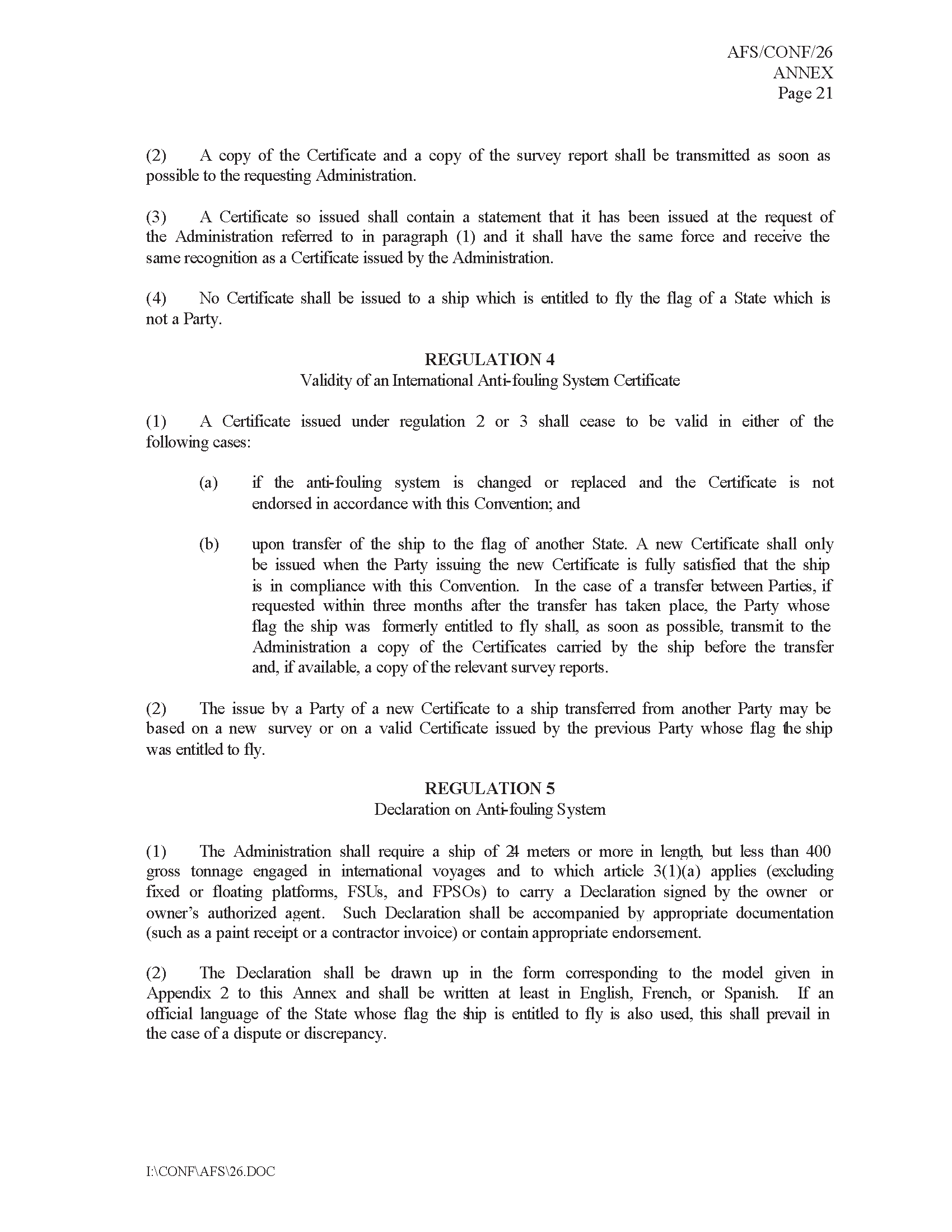 Image of applicable regulation