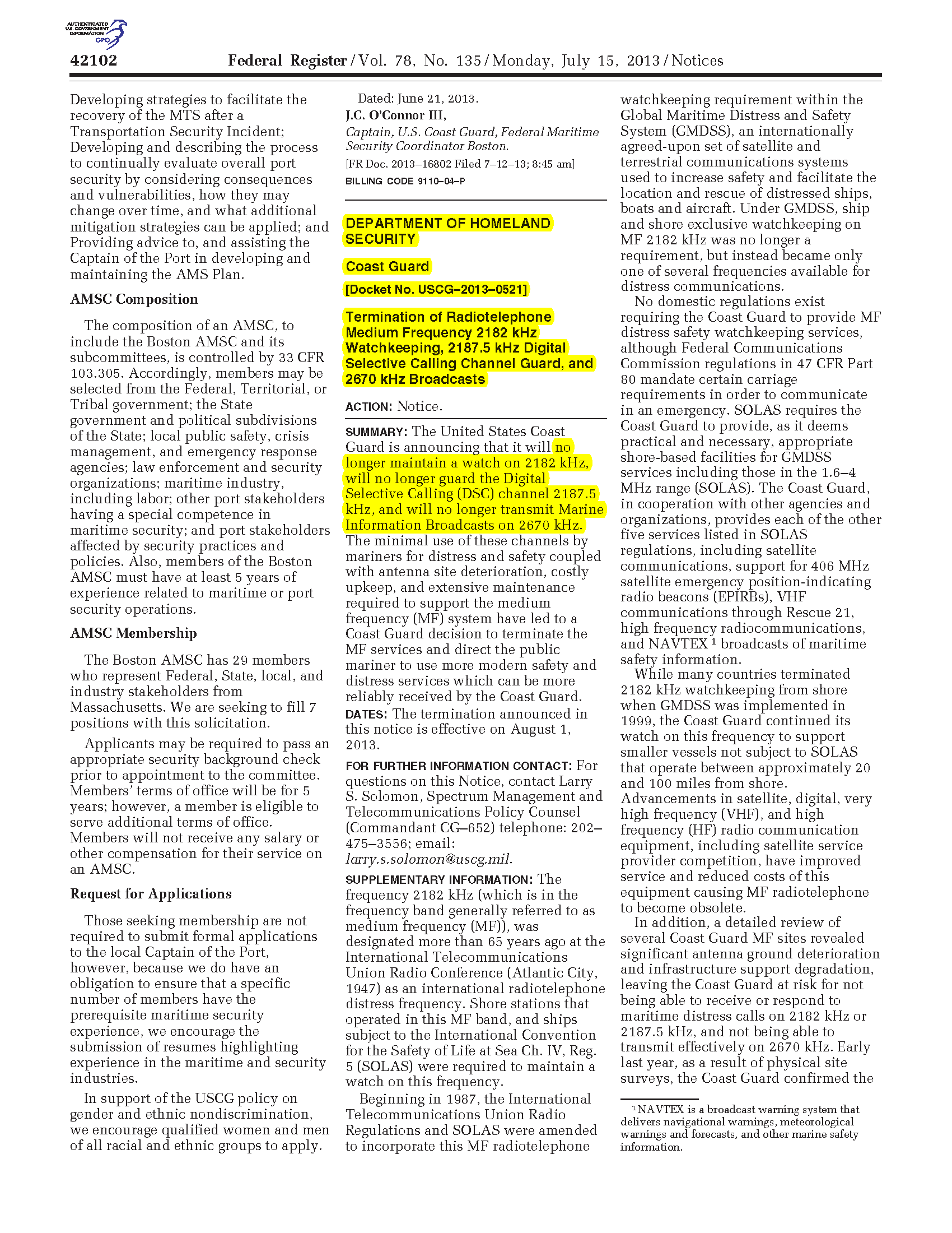 Image of applicable regulation